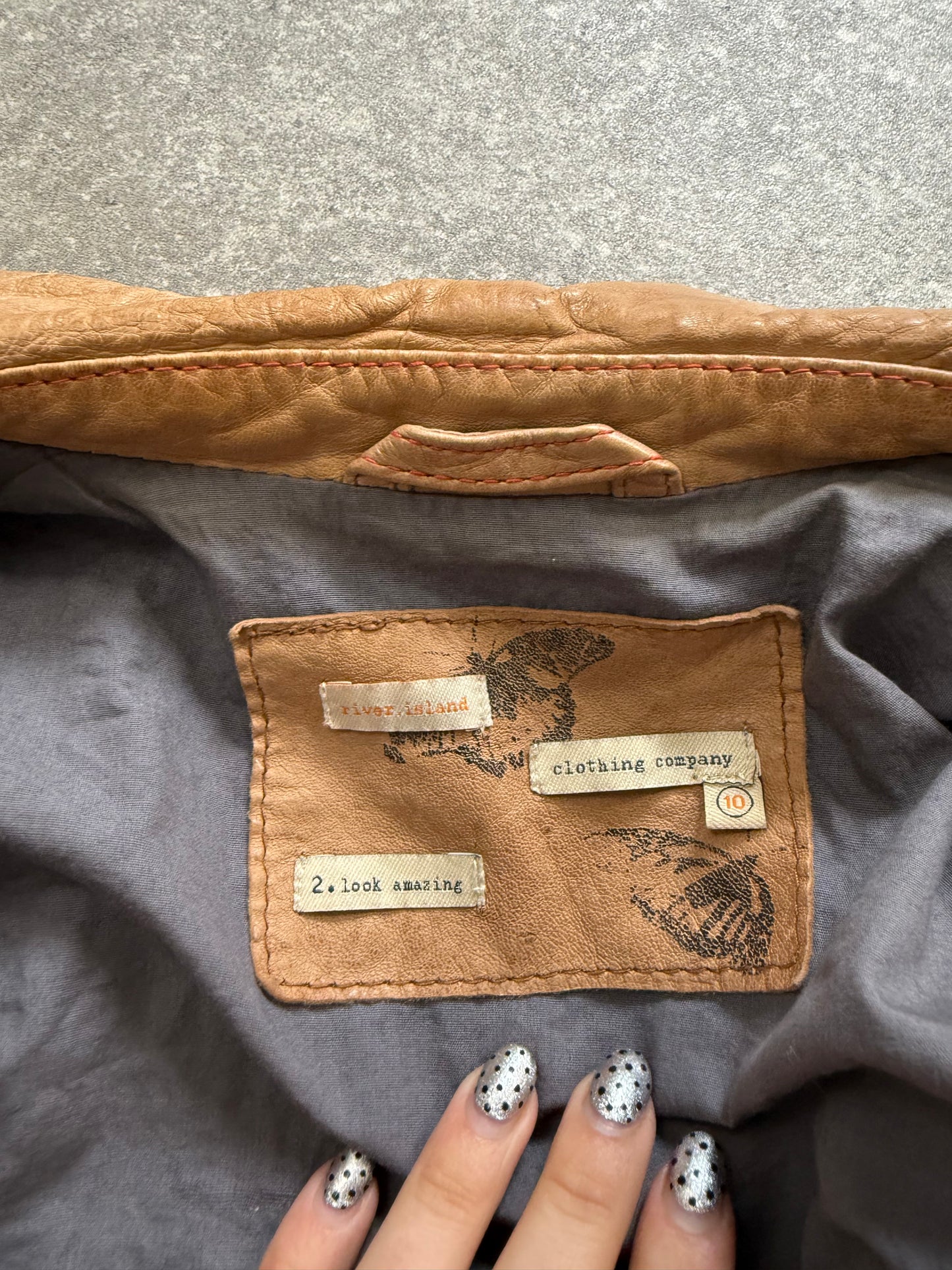Leather Bomber Jacket (UK10)