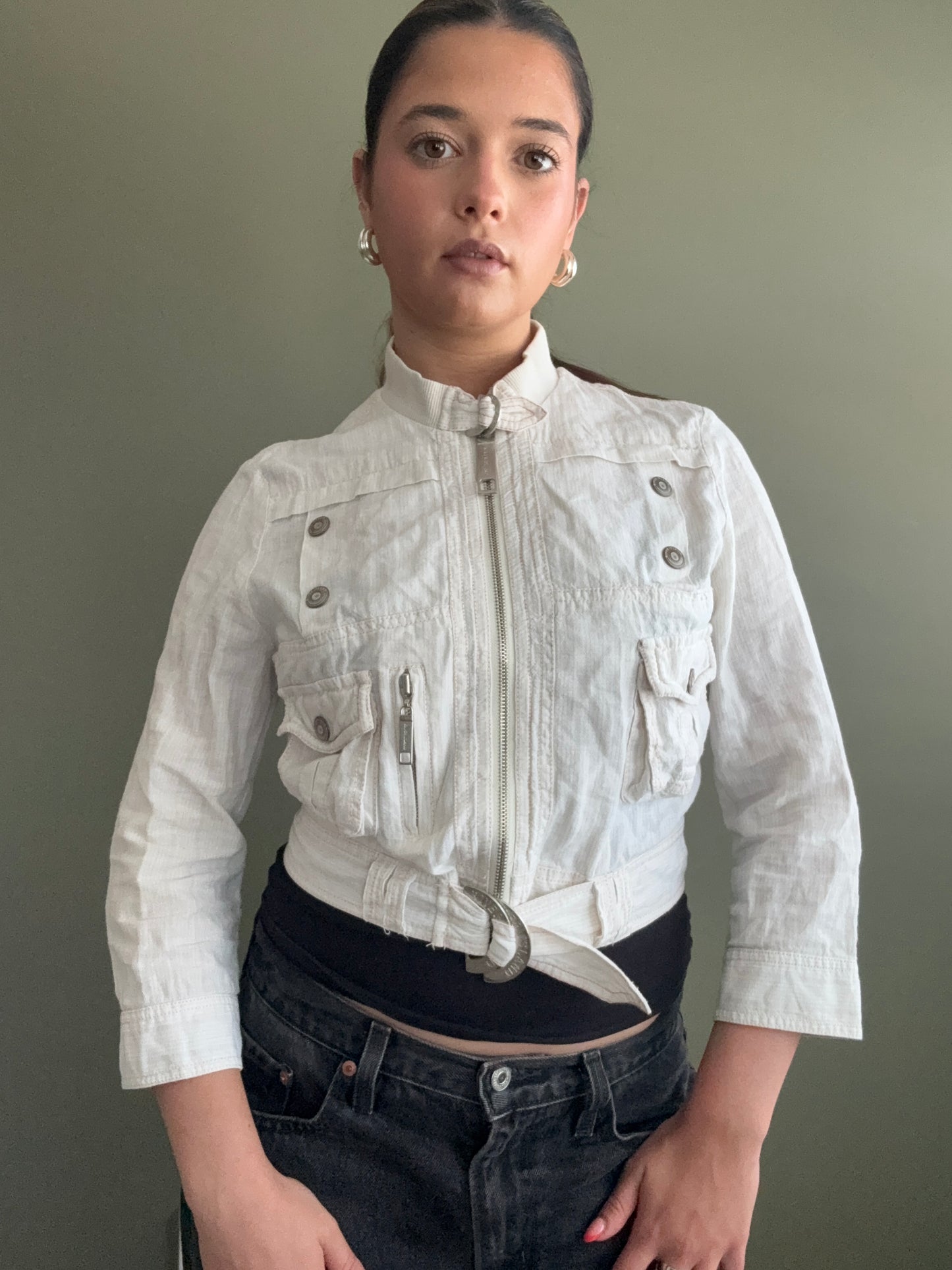 Linen Cargo Jacket (UK10)