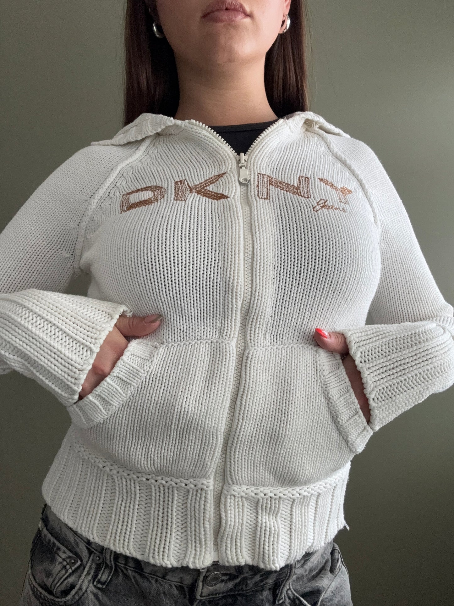 DKNY Knit Zip Jumper (S)