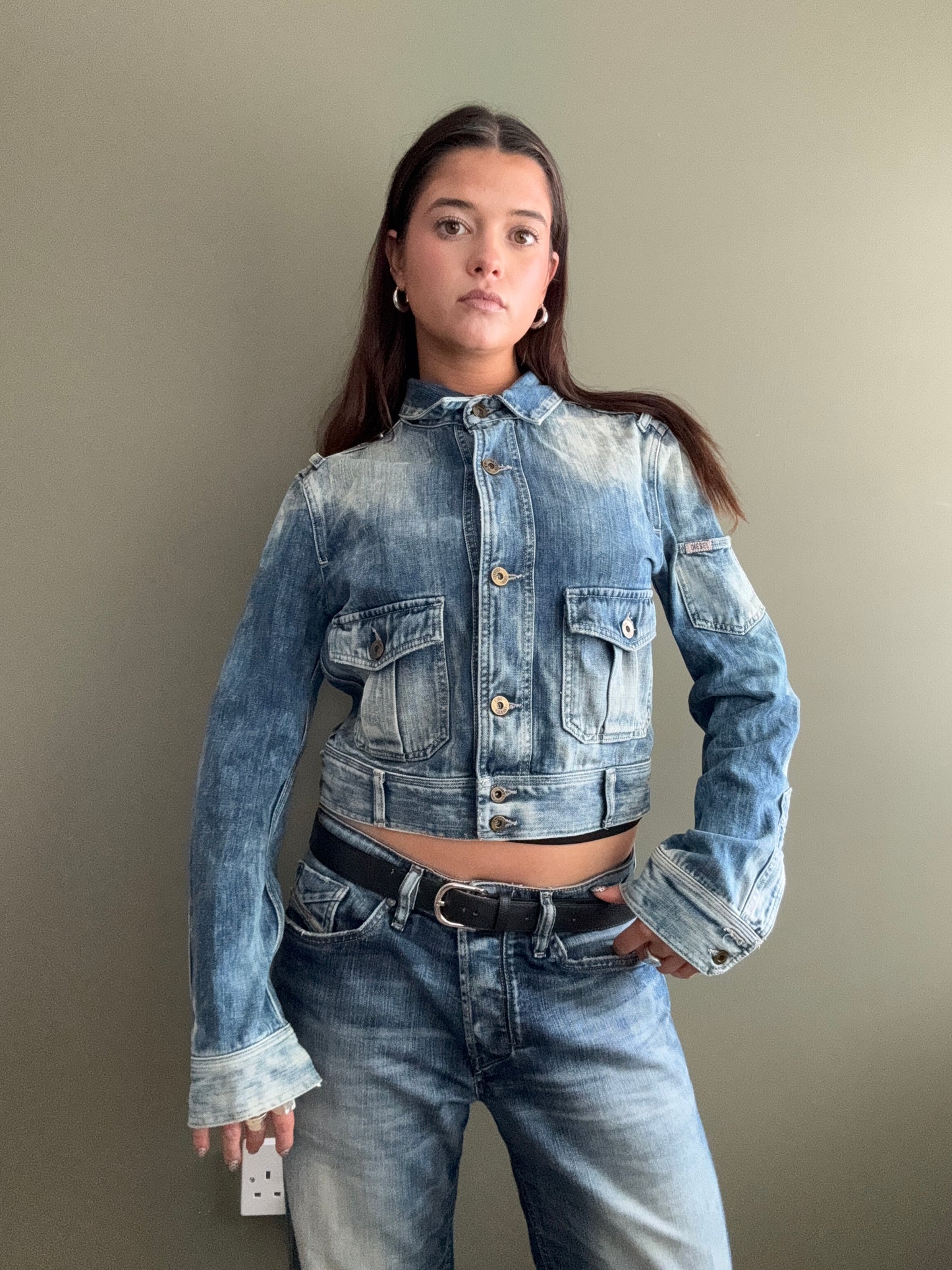 Diesel Distressed Denim Jacket (M)
