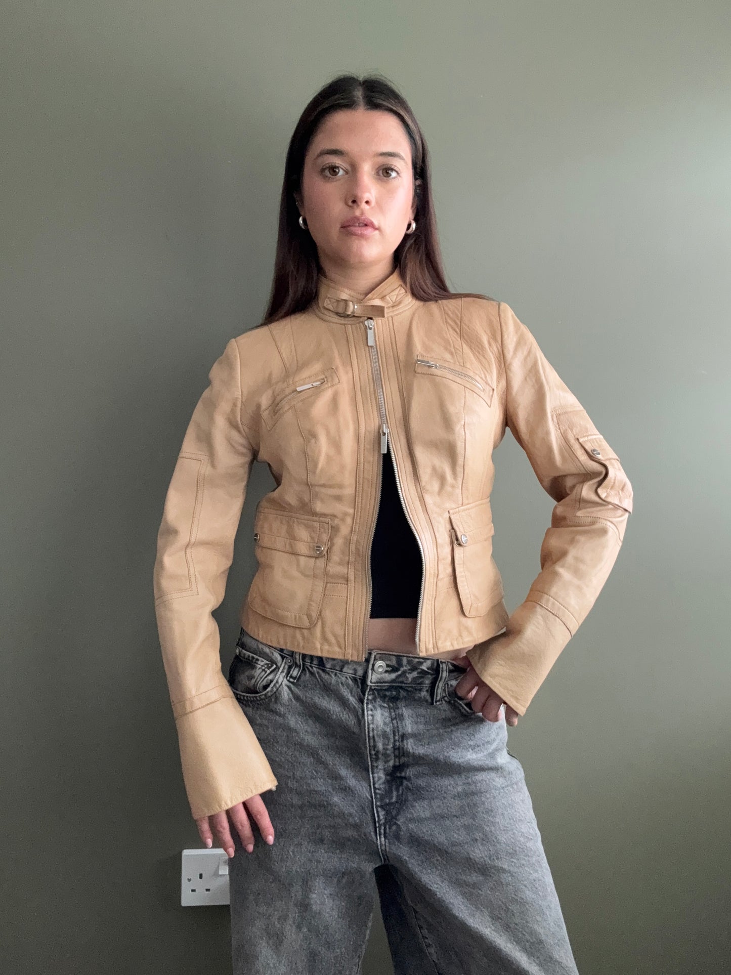 Karen Millen Leather Jacket (UK10)