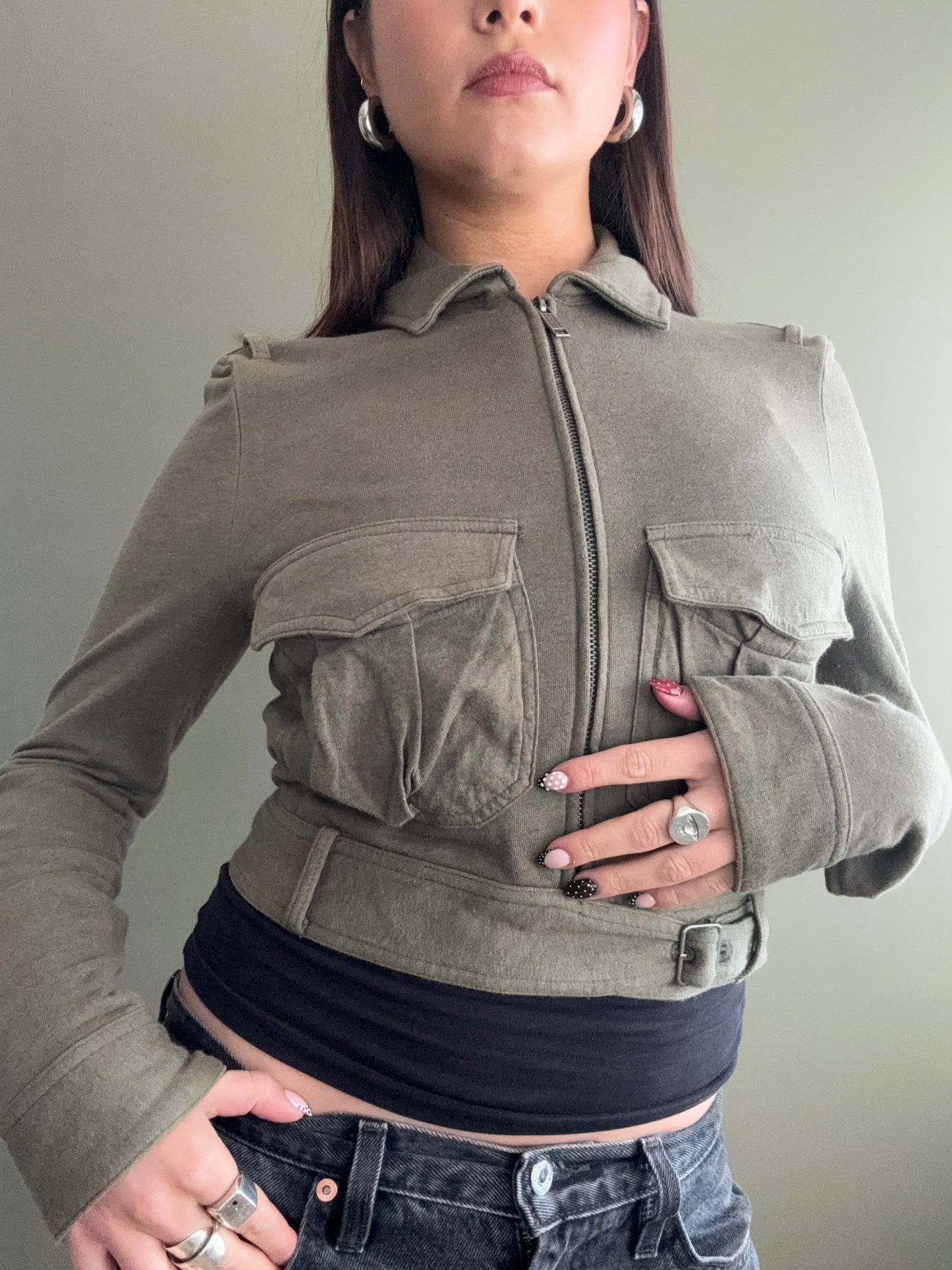 Cropped Diesel Cargo Jumper (XS)