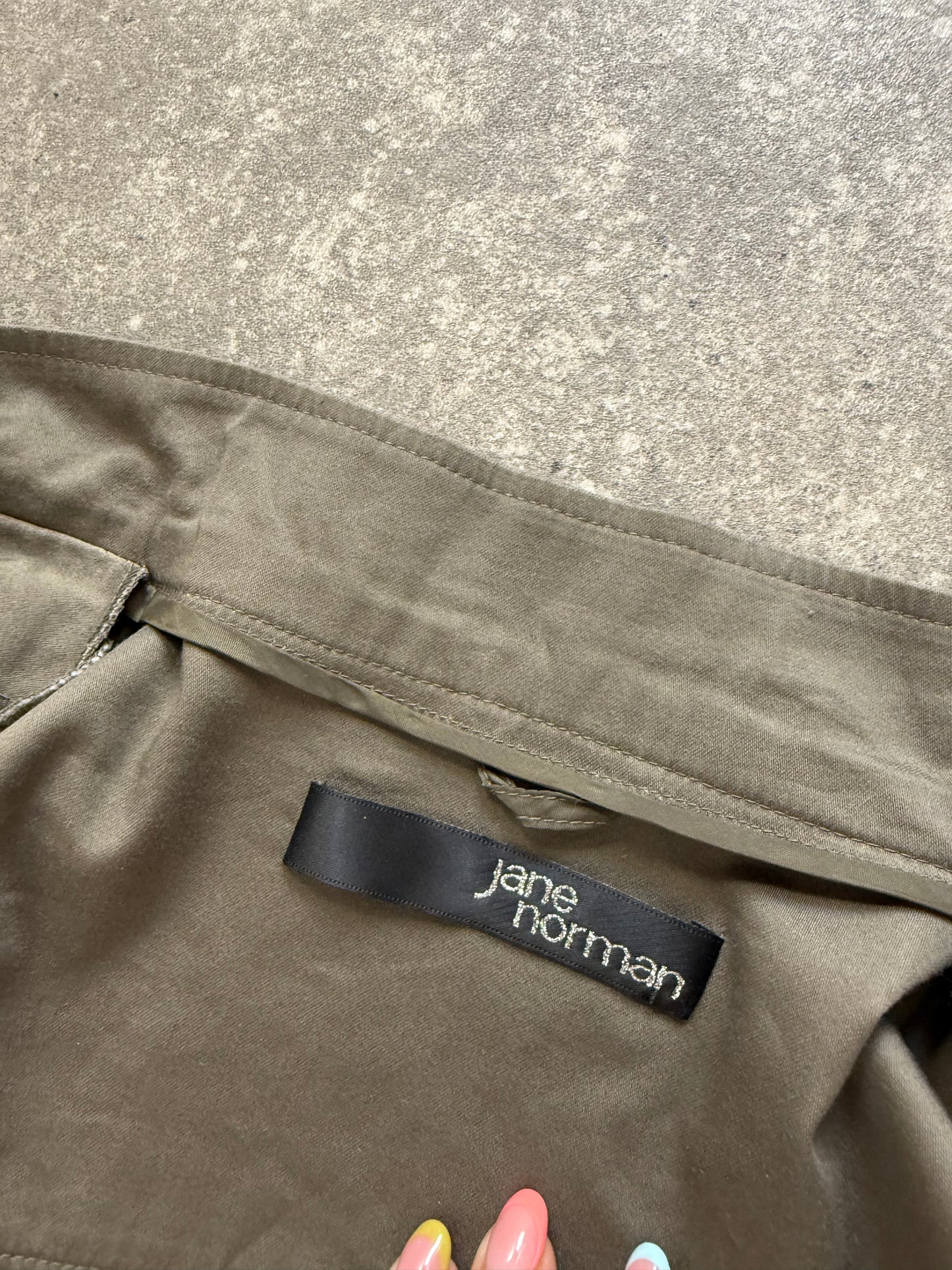 Jane Norman Khaki Cropped Jacket (UK14)