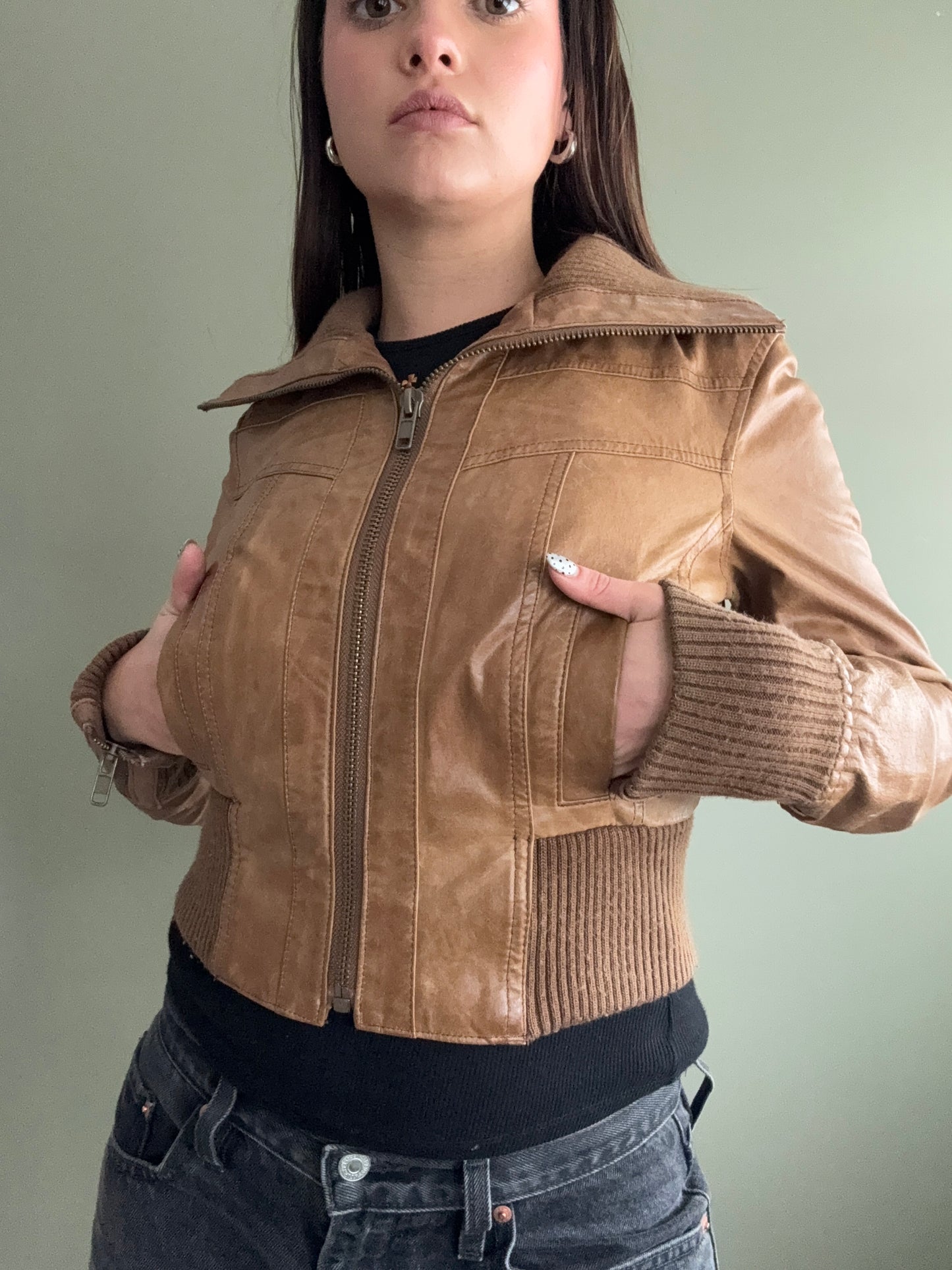 Fitted Leather Jacket (UK10)
