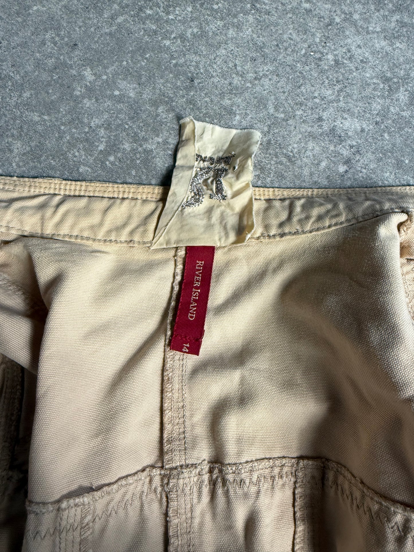 Beige Utility Button Up Jacket (UK14)