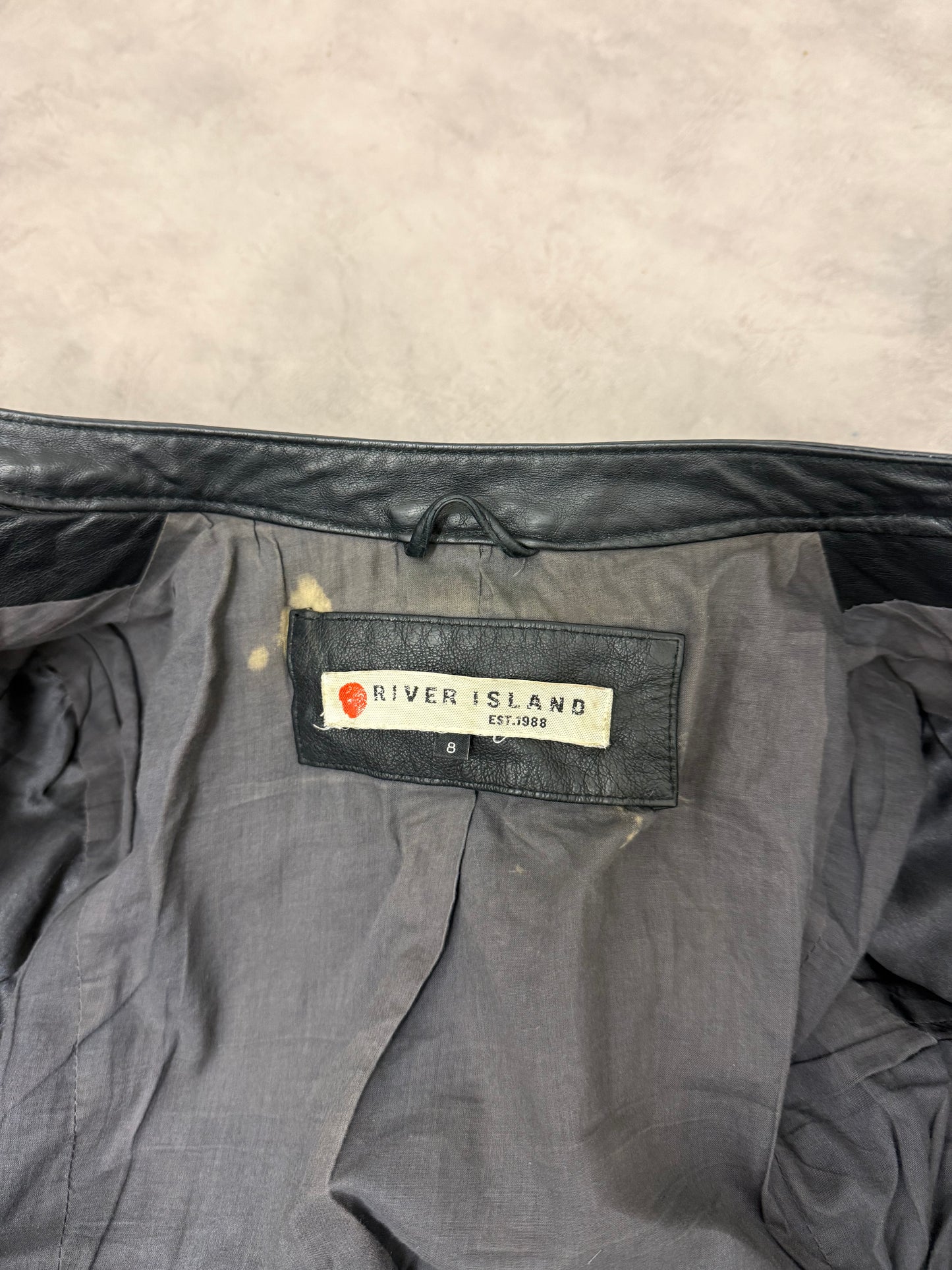 Leather Corset Biker Jacket (UK8)