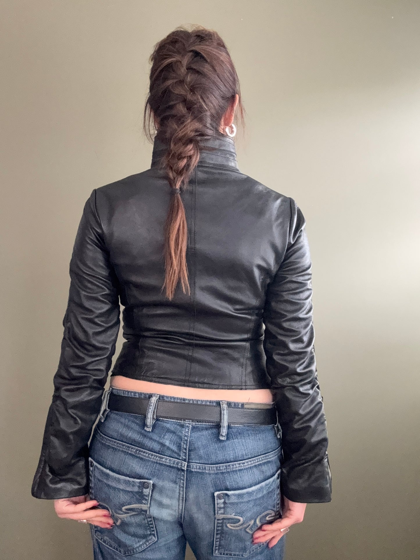 Fitted Leather Jacket (UK10)