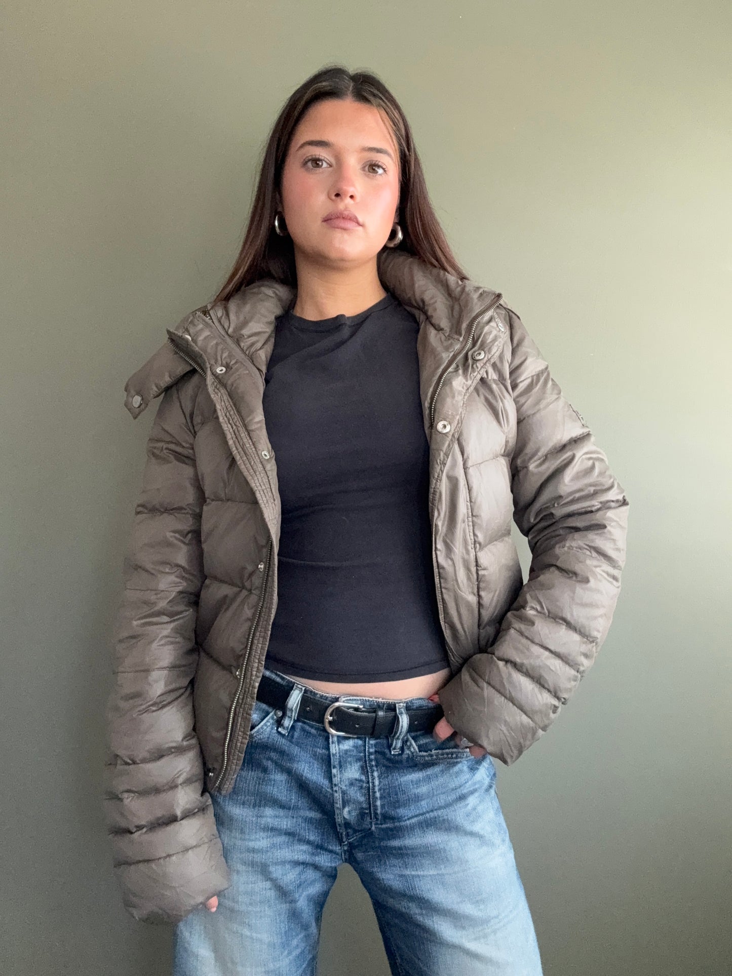 Diesel Khaki Puffer Jacket (M)