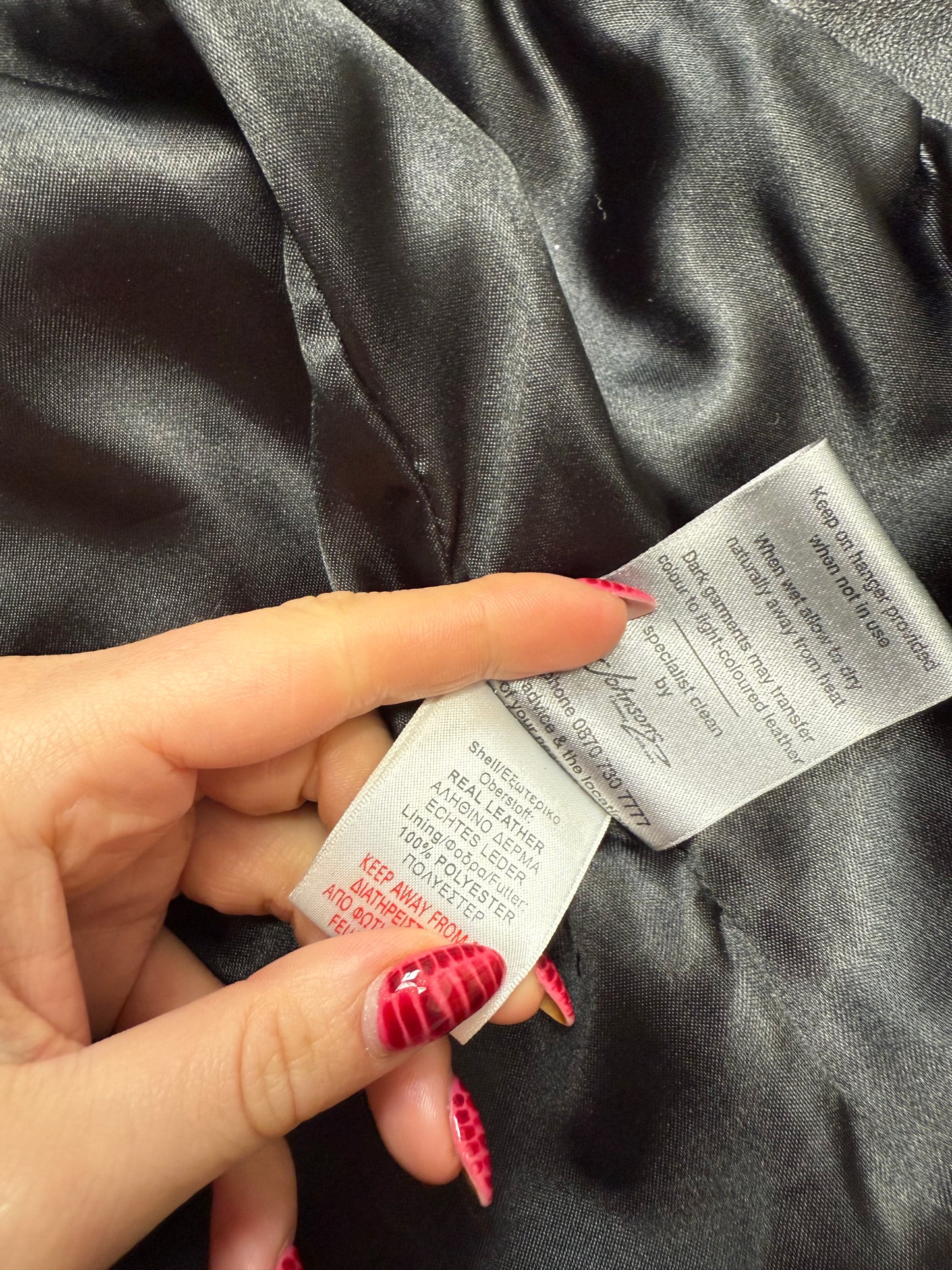 Fitted Leather Jacket (UK10)