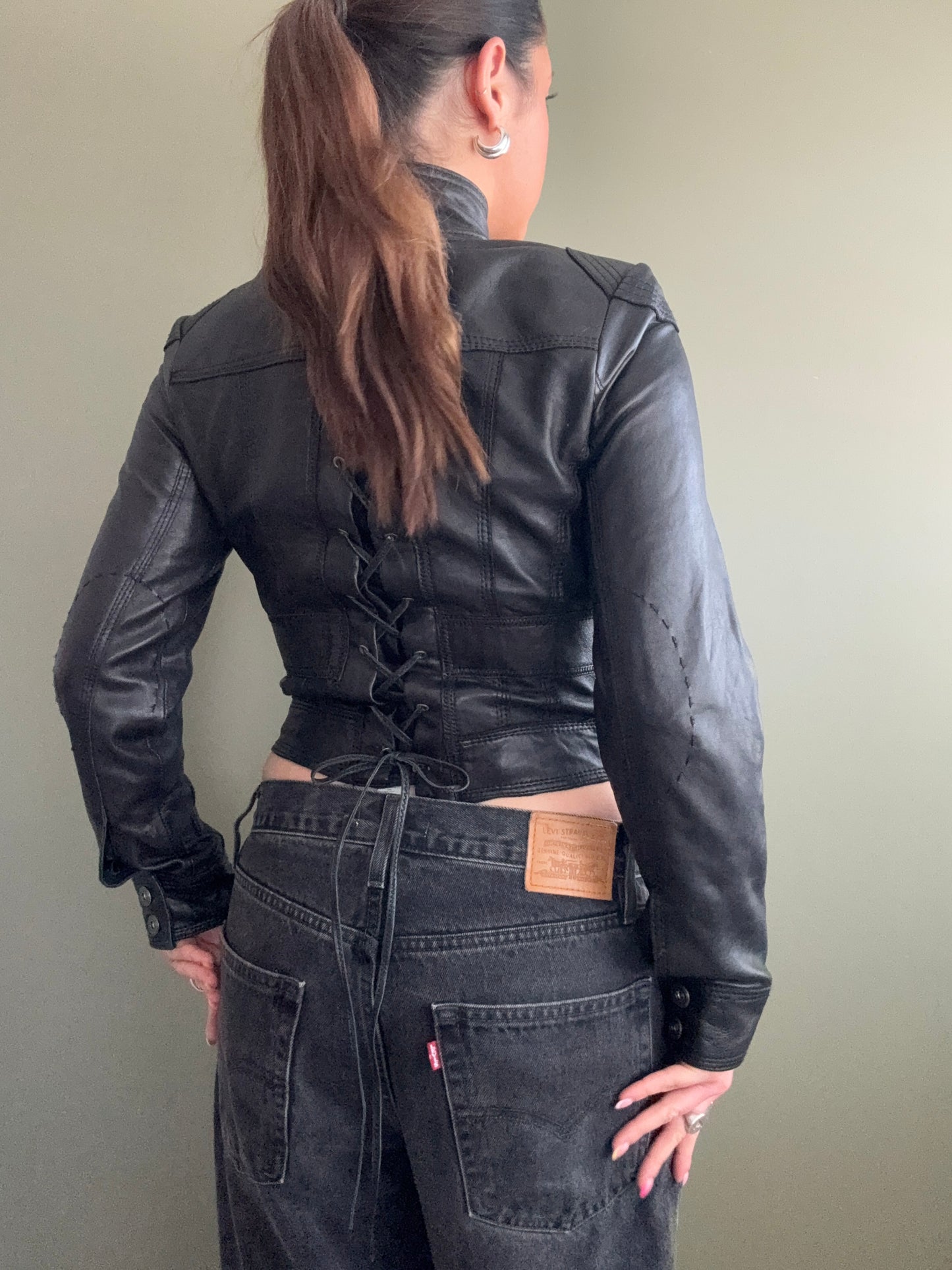 Leather Corset Jacket (UK8)