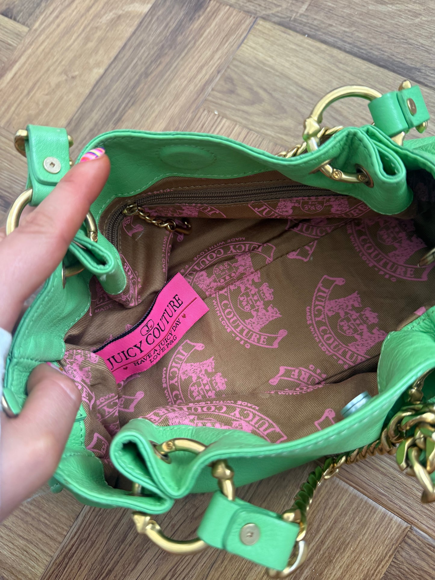 Juicy Couture Green Leather Bag