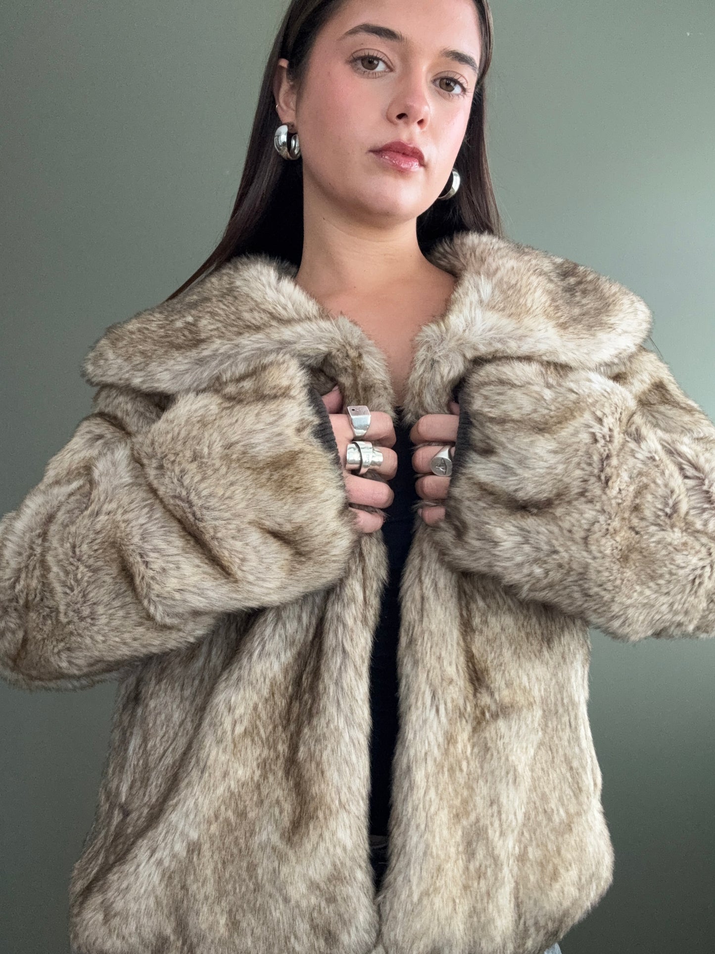 Faux Fur Jacket (M)