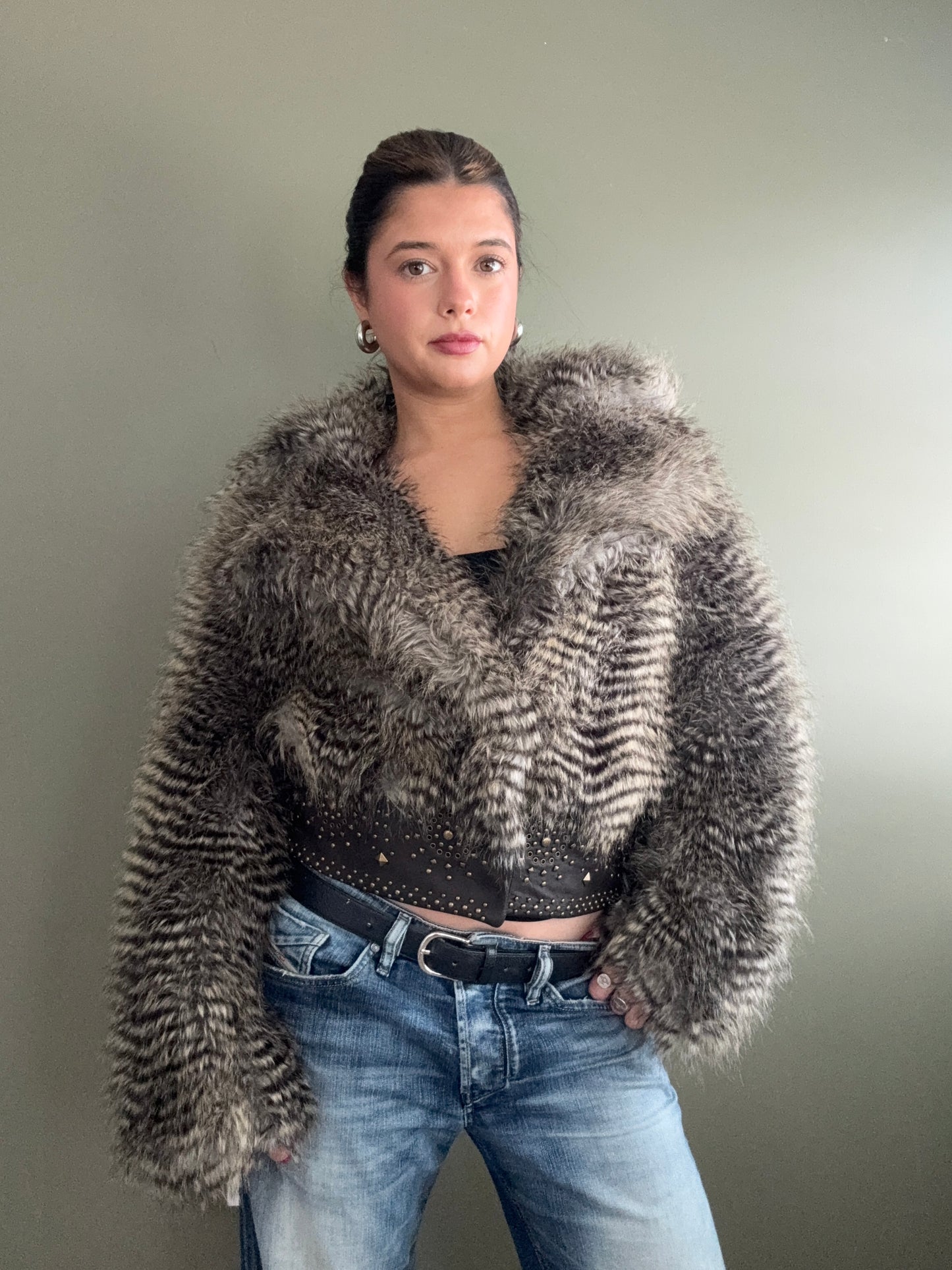 Roberto Cavalli x H&M Faux Fur Jacket (S)