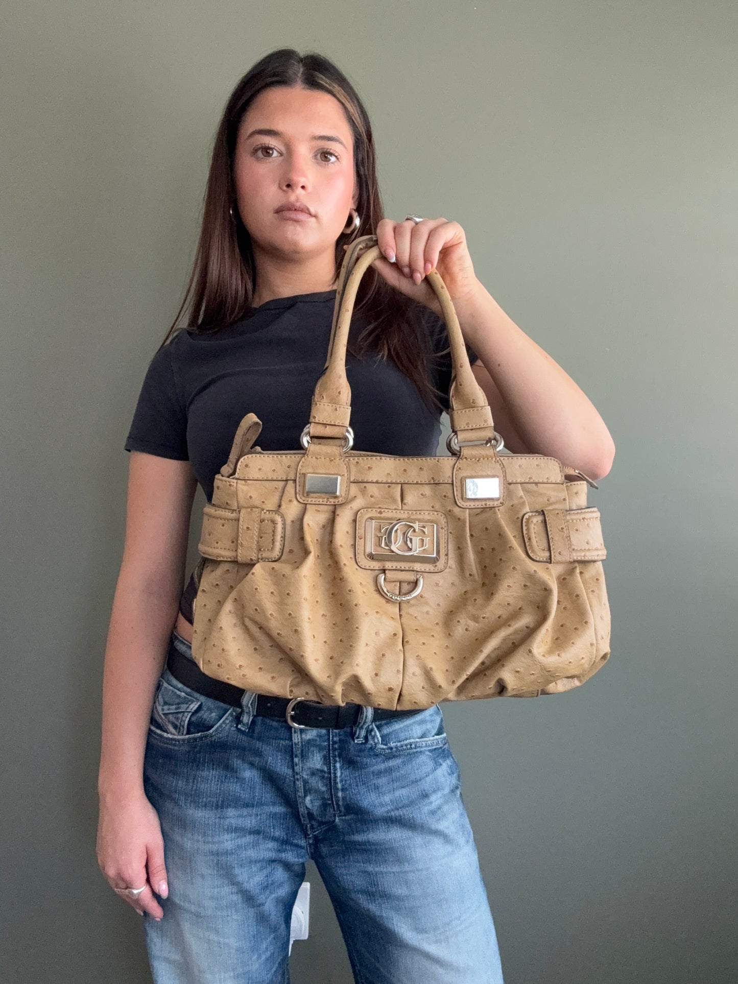 Guess Tan Shoulder Bag