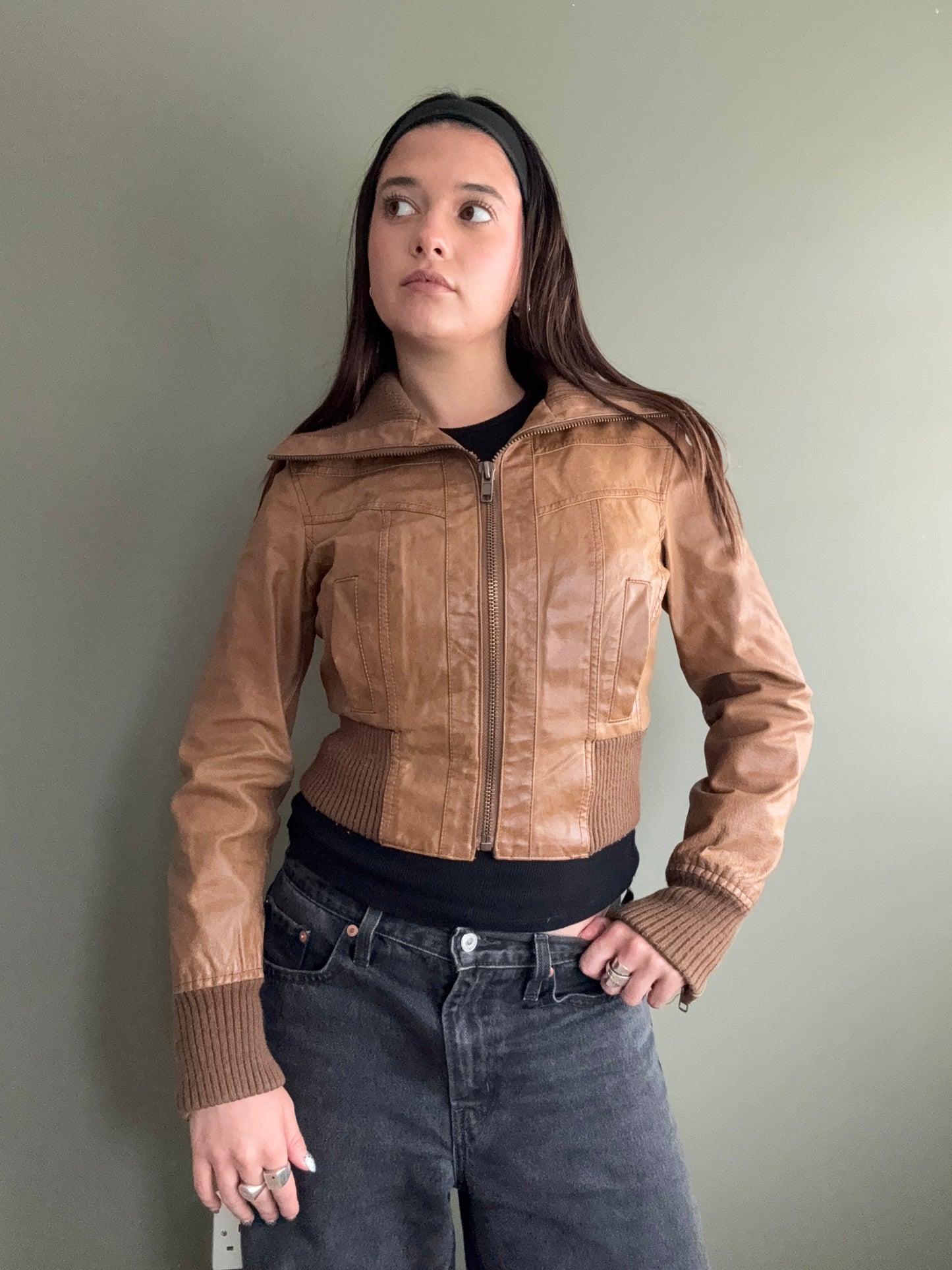 Fitted Leather Jacket (UK10)