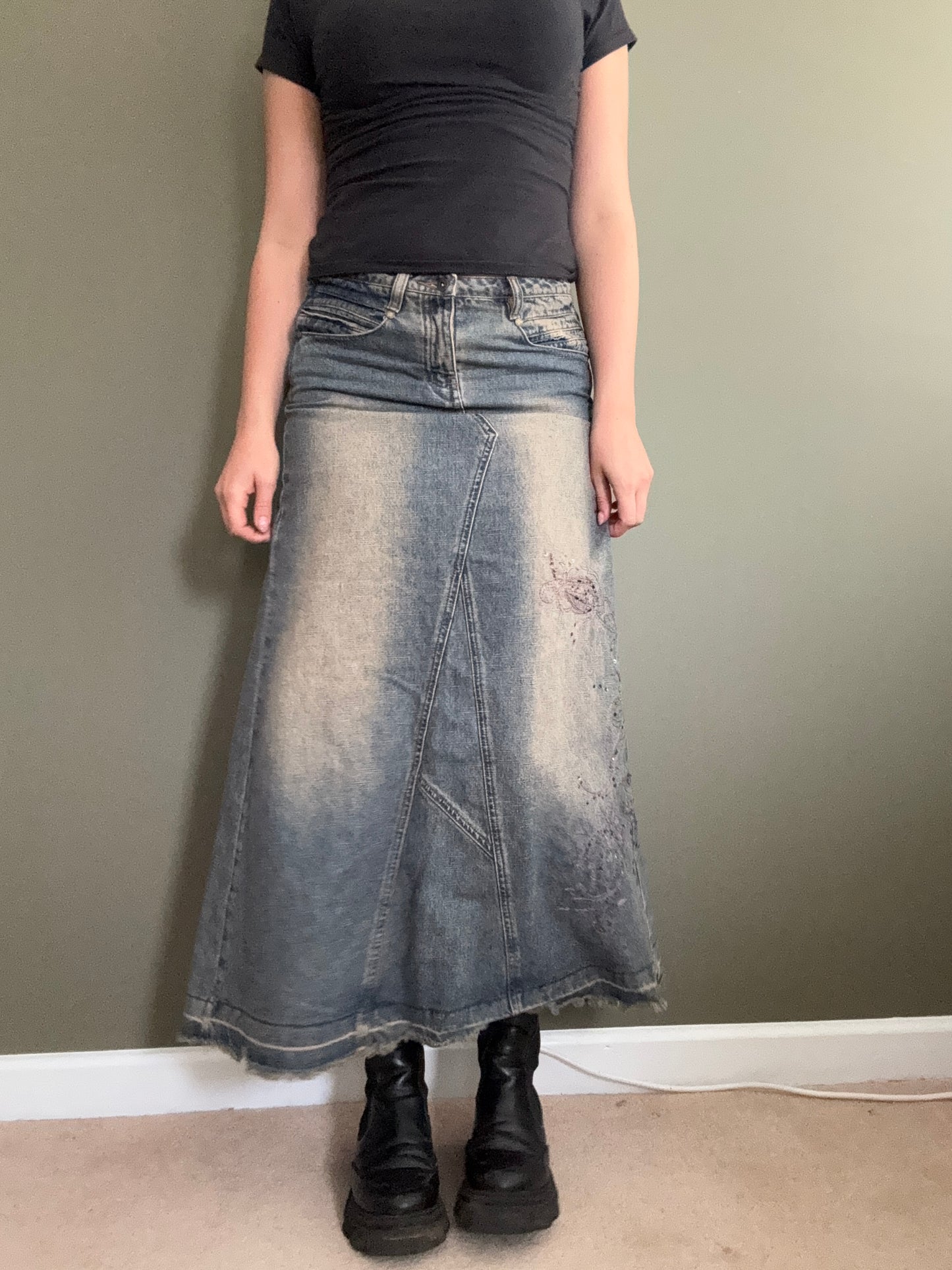 Long Denim Skirt (UK10)