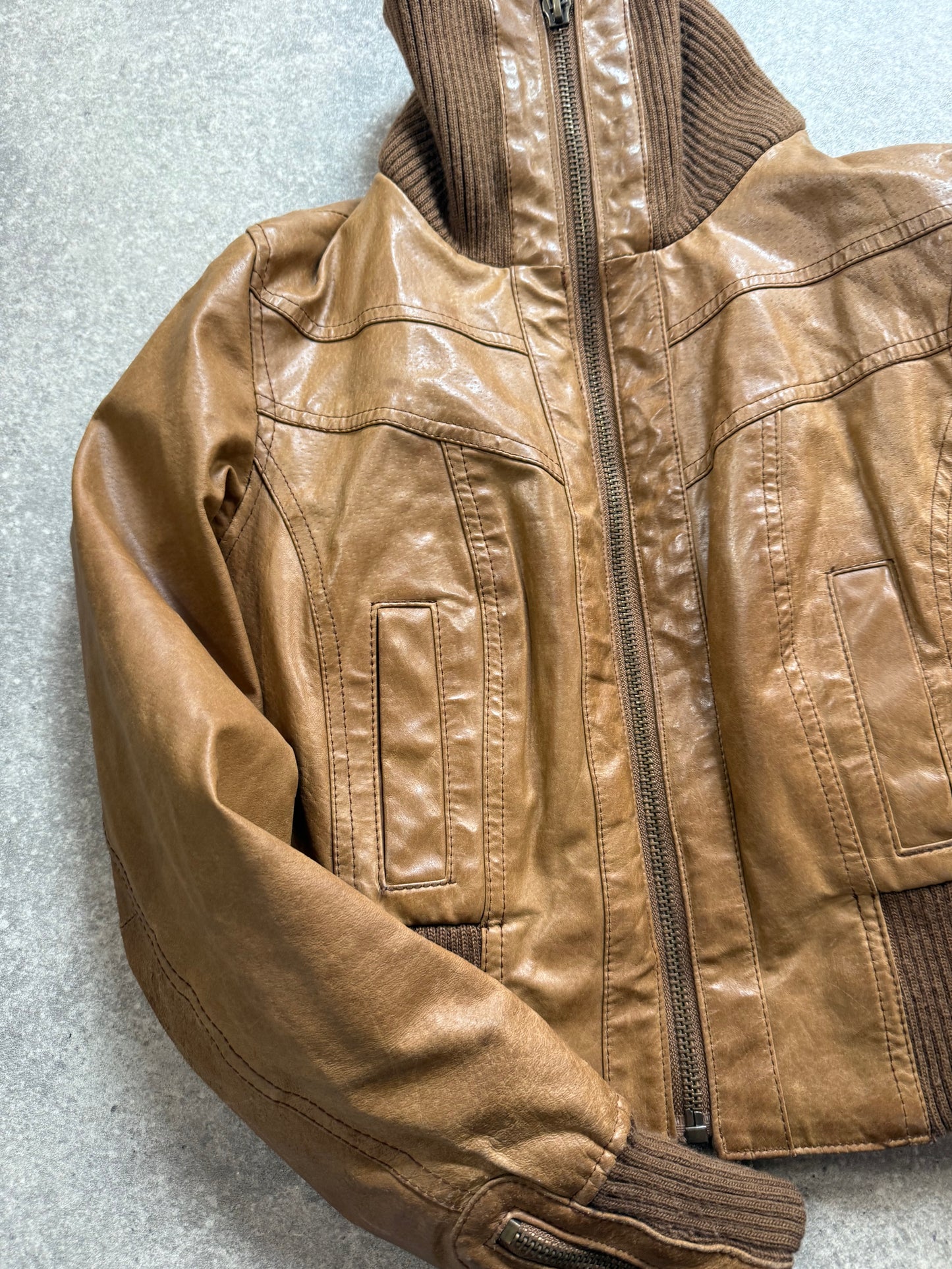 Fitted Leather Jacket (UK10)