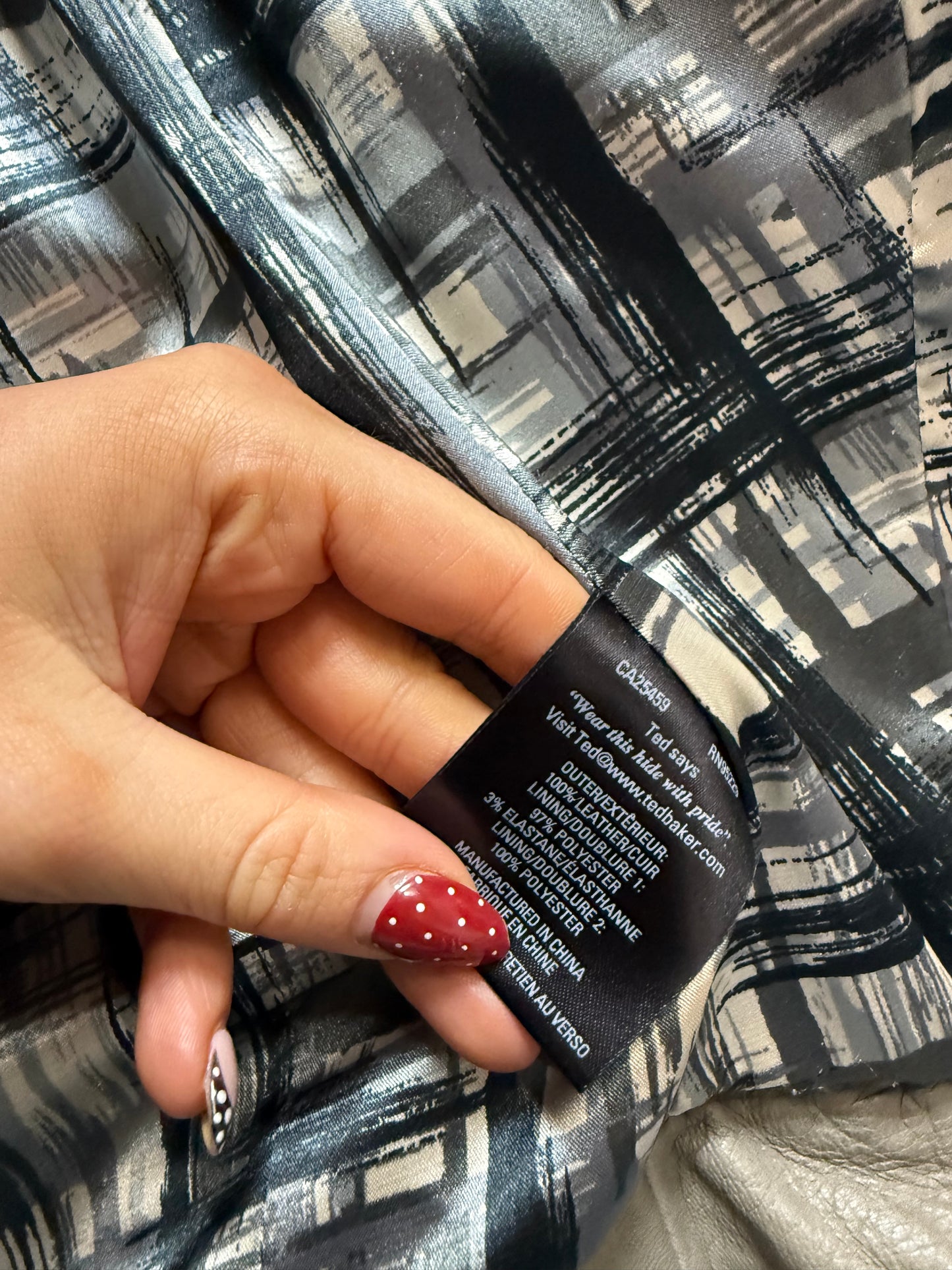 Ted Baker Fitted Leather Jacket (XS)