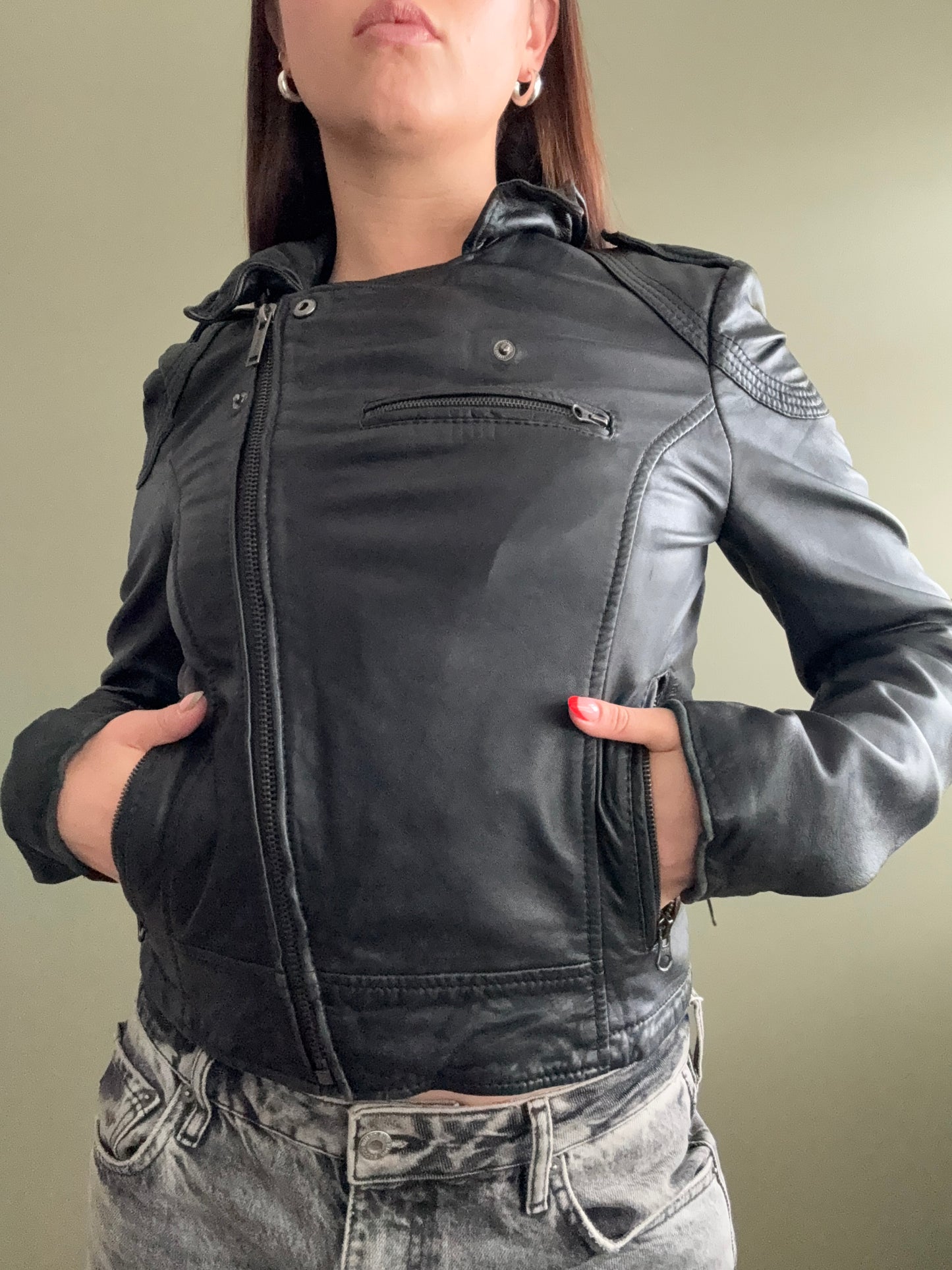 Firetrap Leather Jacket (S)