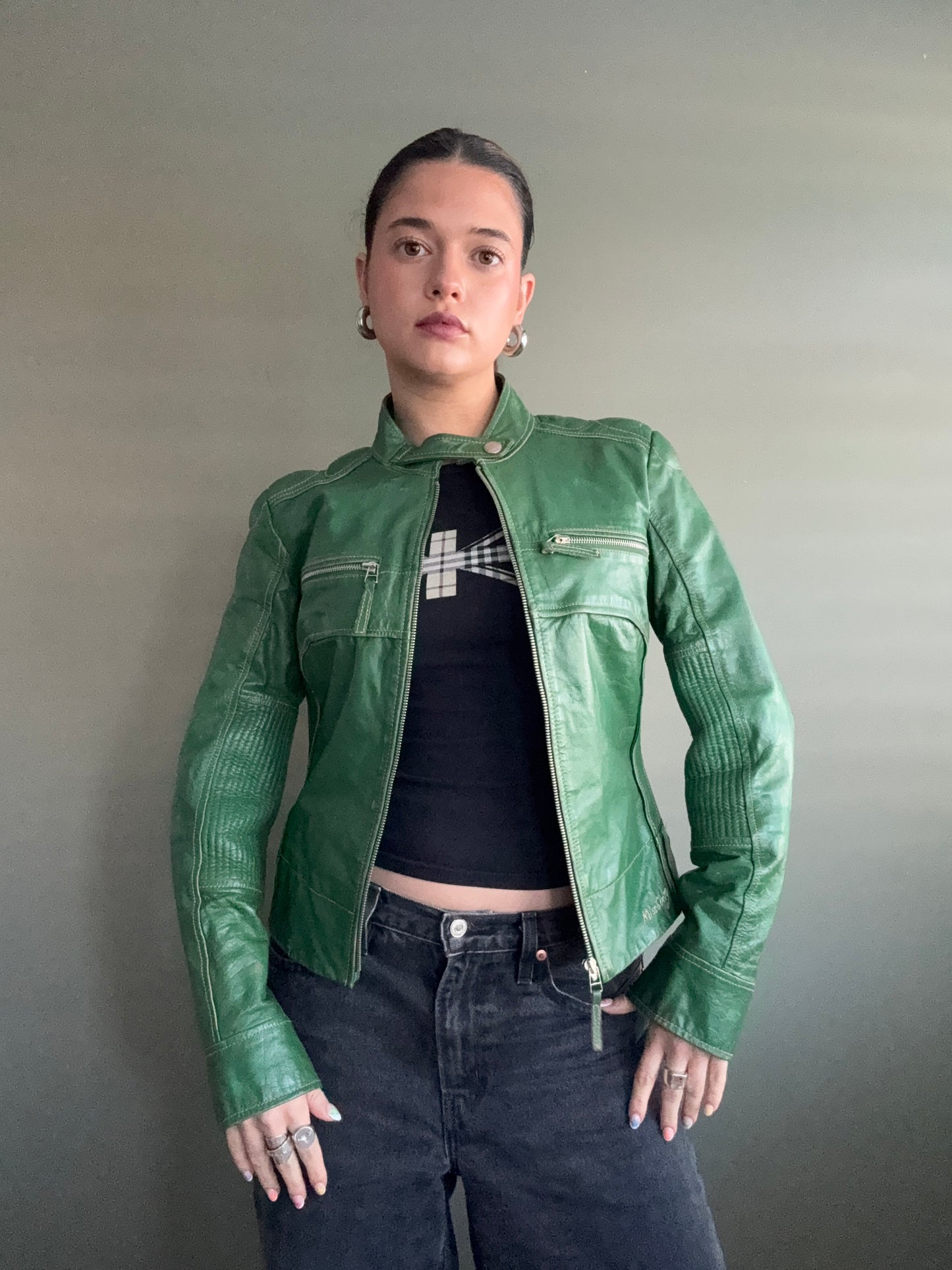 Miss Sixty Leather Biker Jacket (S)