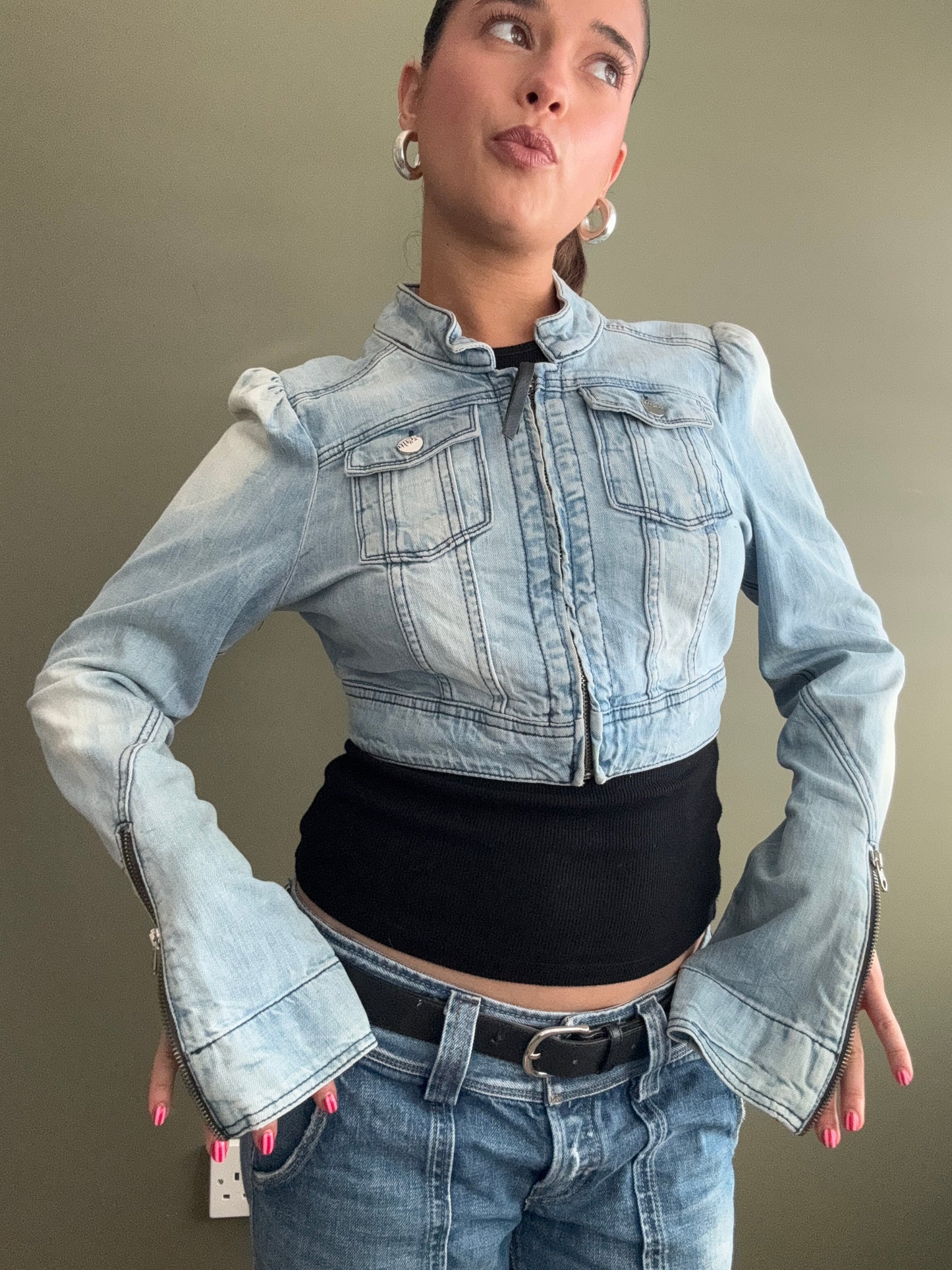 Miss Sixty Cropped Denim Jacket (S)