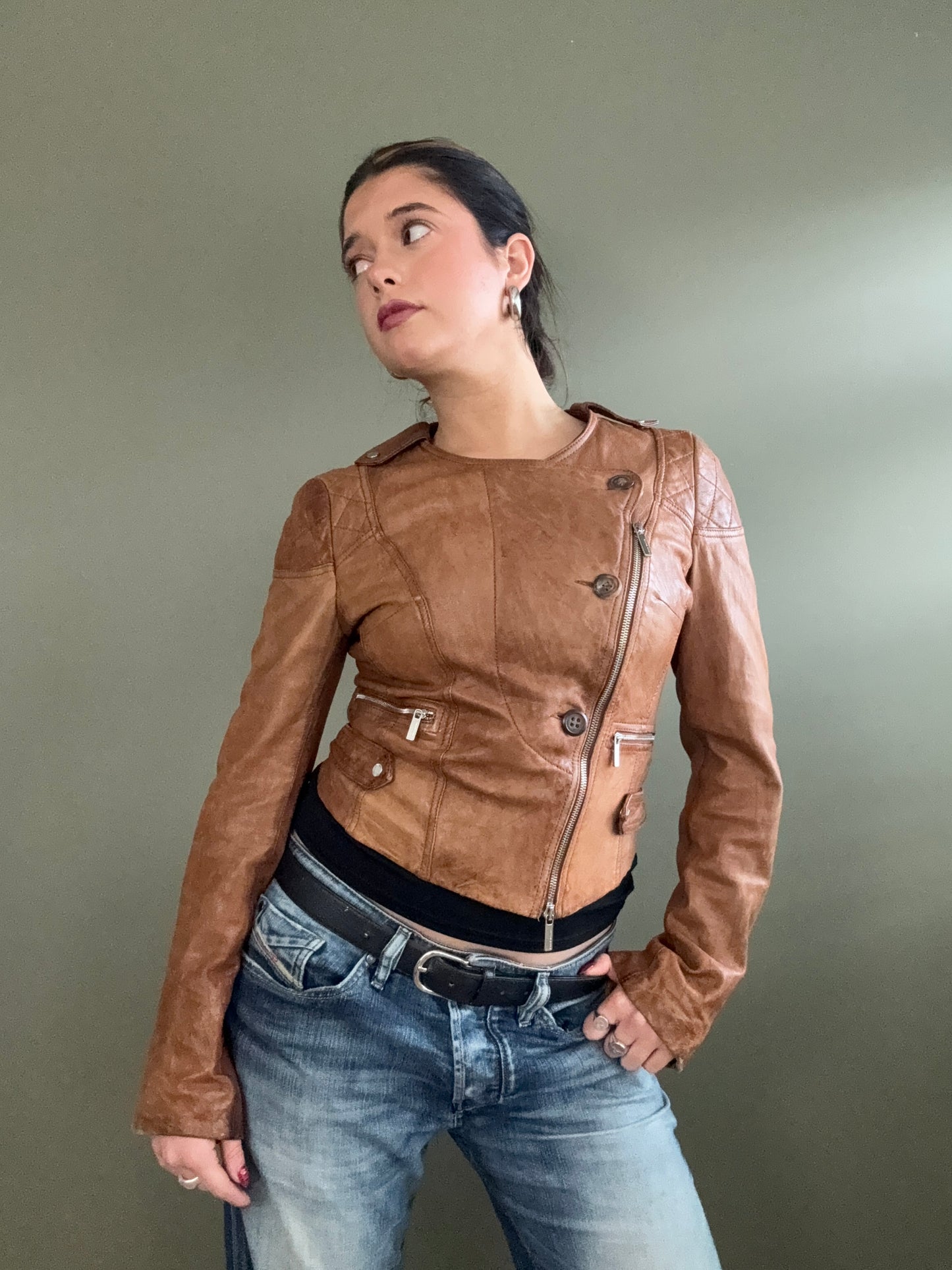 Karen Millen Leather Jacket (UK10)
