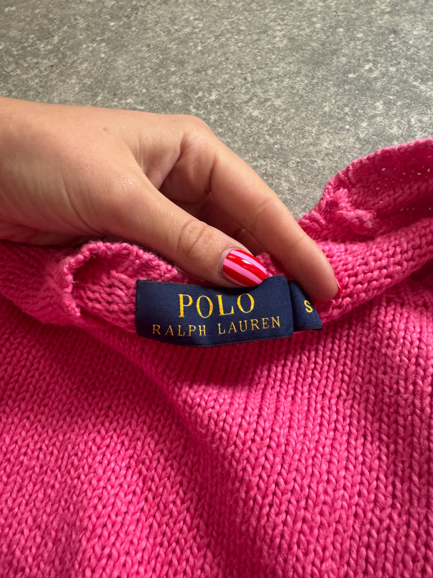 Ralph Lauren Pink Knit Jumper (S)