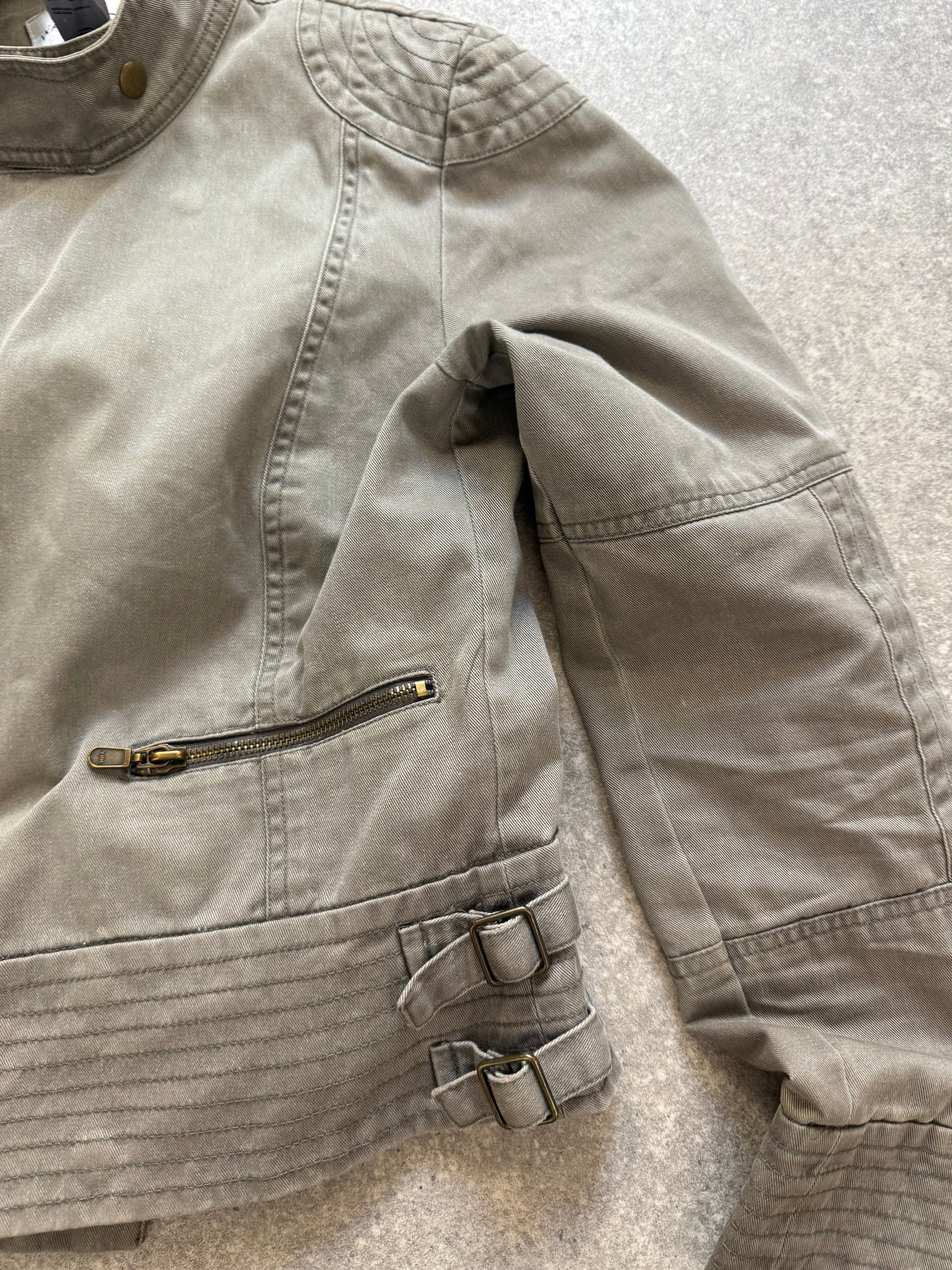 Khaki Biker Jacket (UK10)