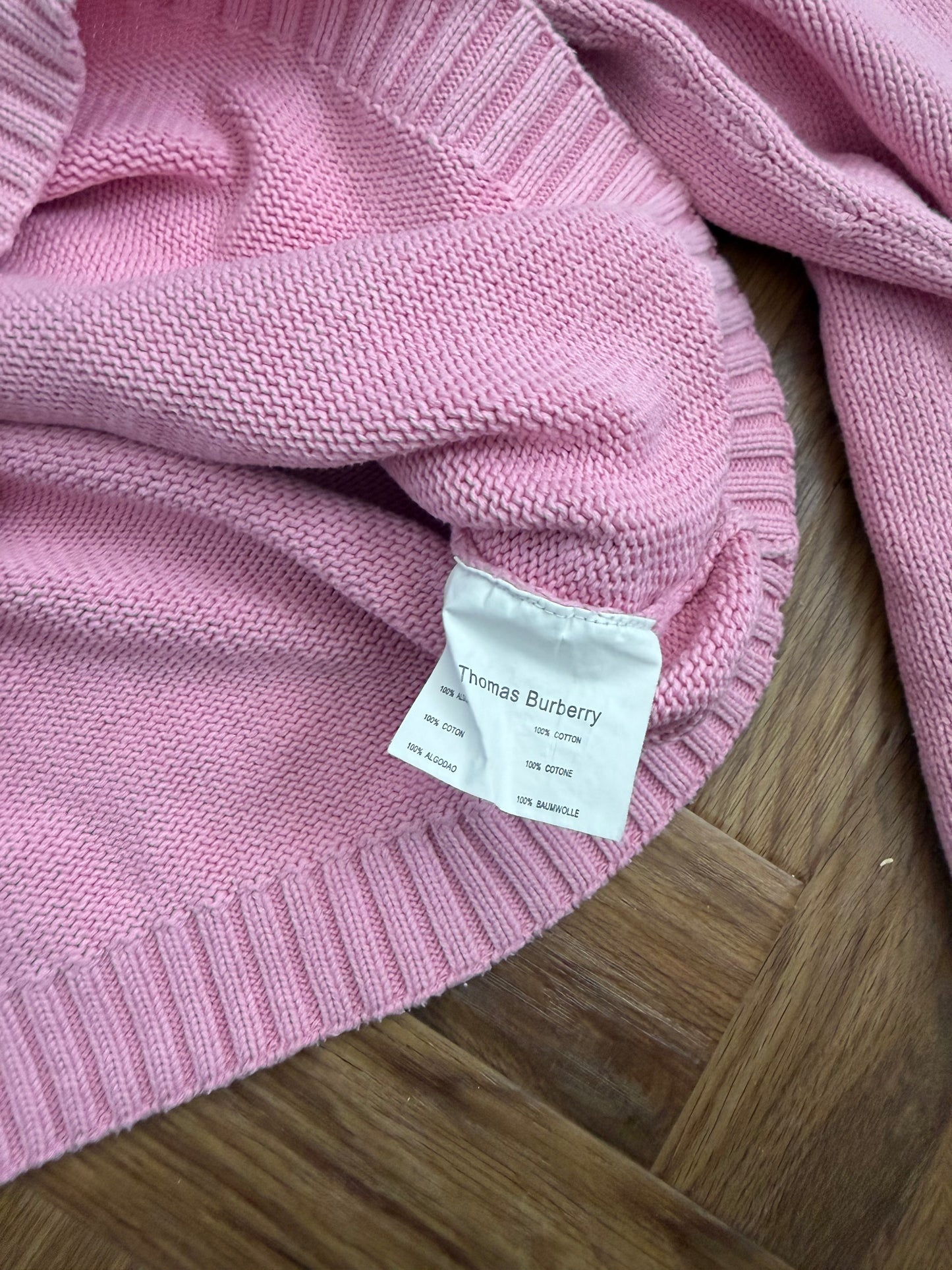 Thomas Burberry Pink Knit Jumper (L)