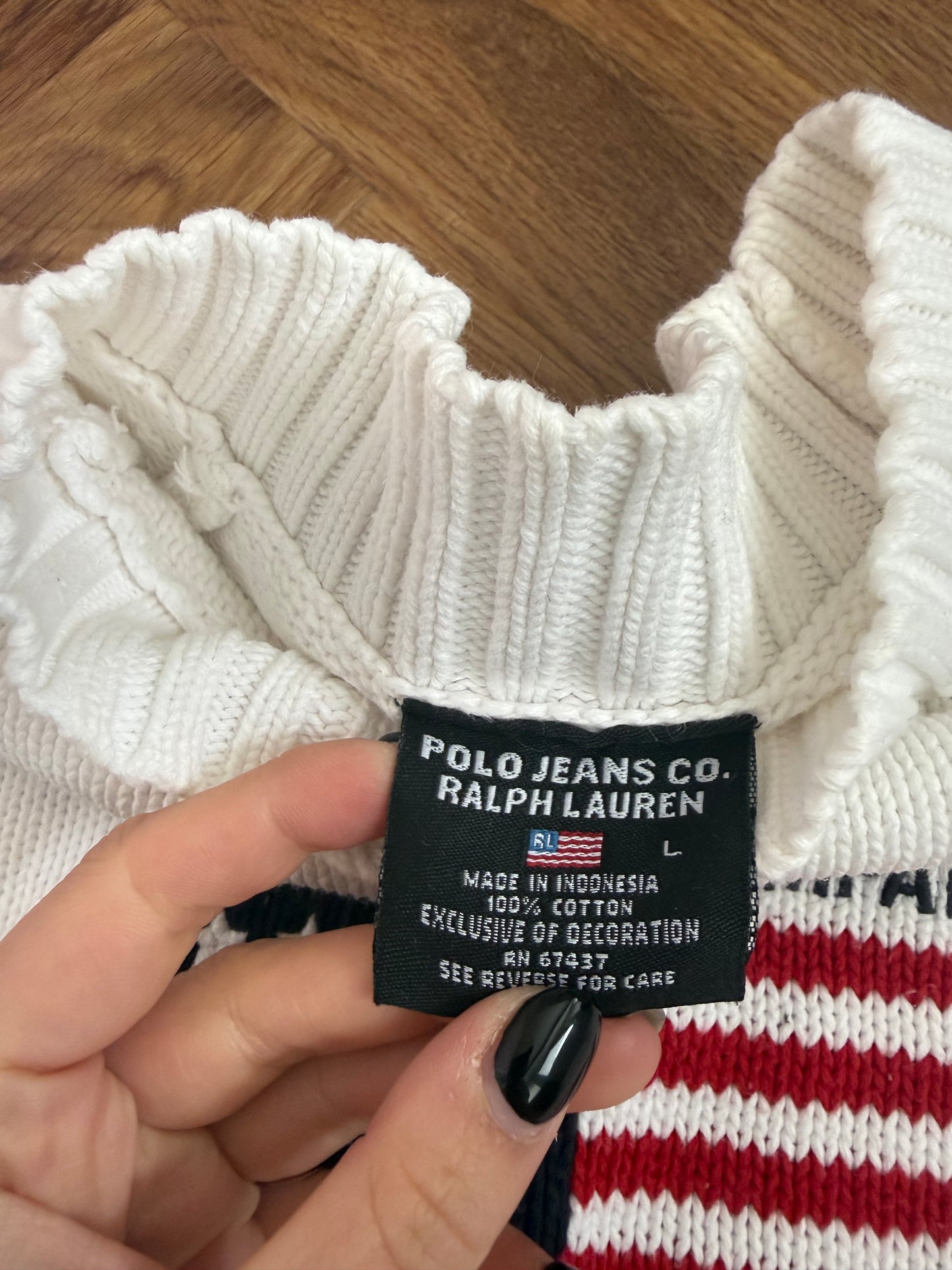 Ralph Lauren Flag Knit Jumper (L)