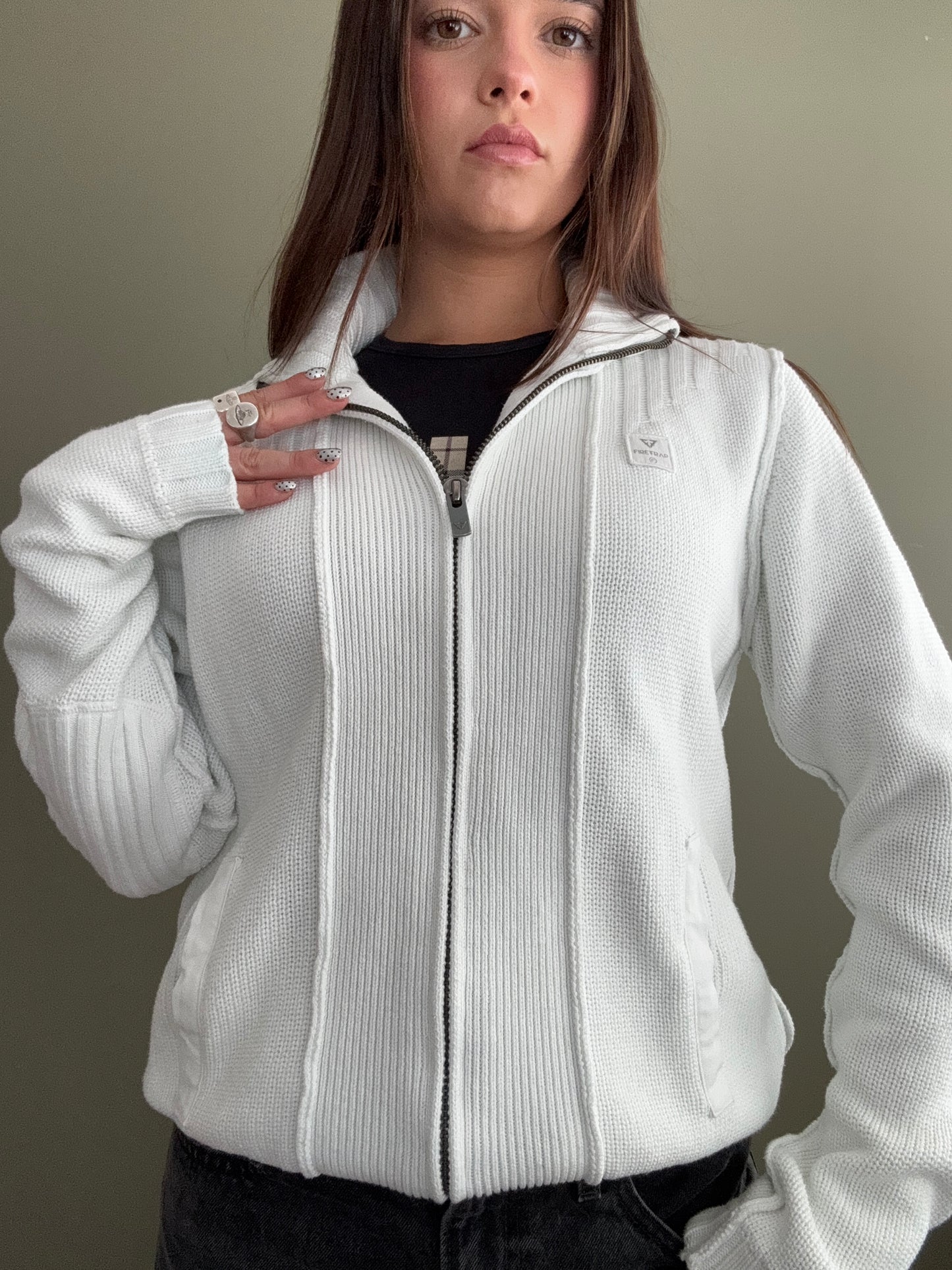 Knitted Zip Jumper (M)