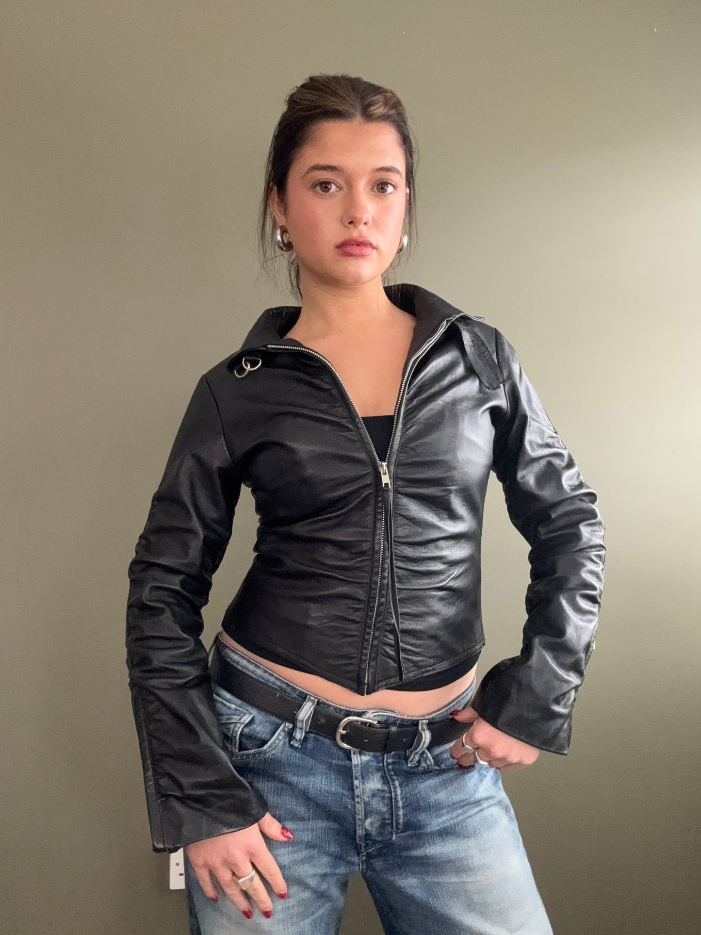 Fitted Leather Jacket (UK10)
