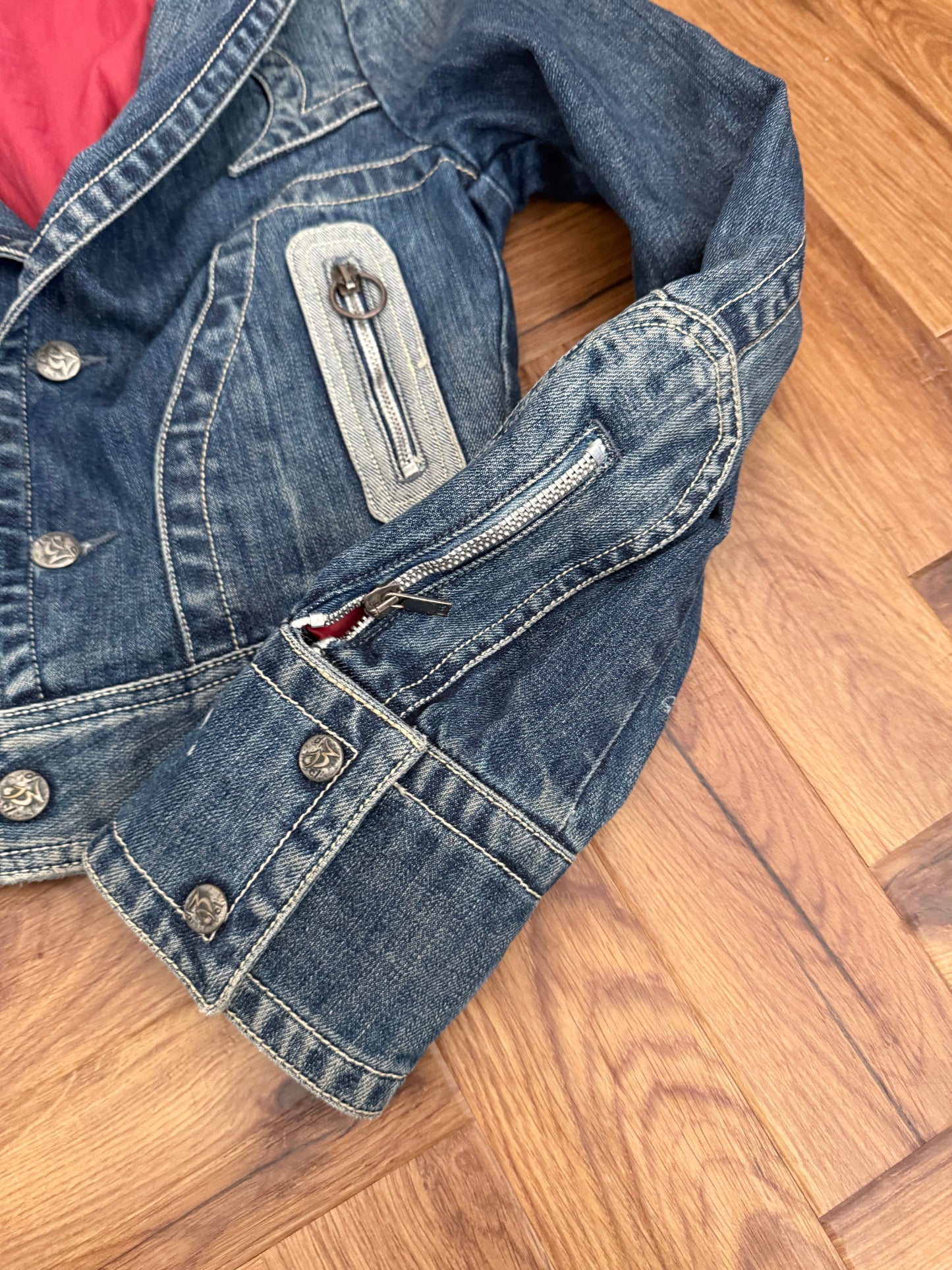 Diesel Cropped Fitted Denim Jacket (S)