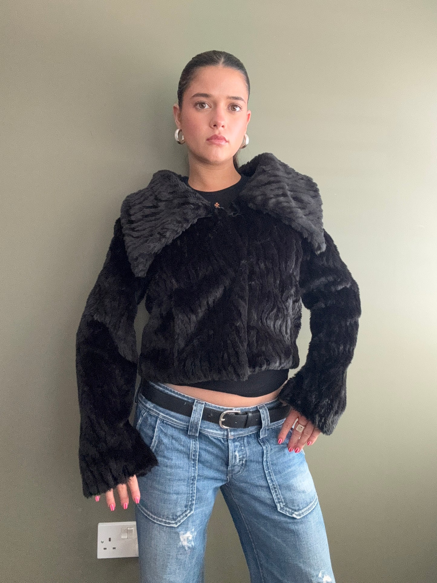 Faux Fur Jacket (S)