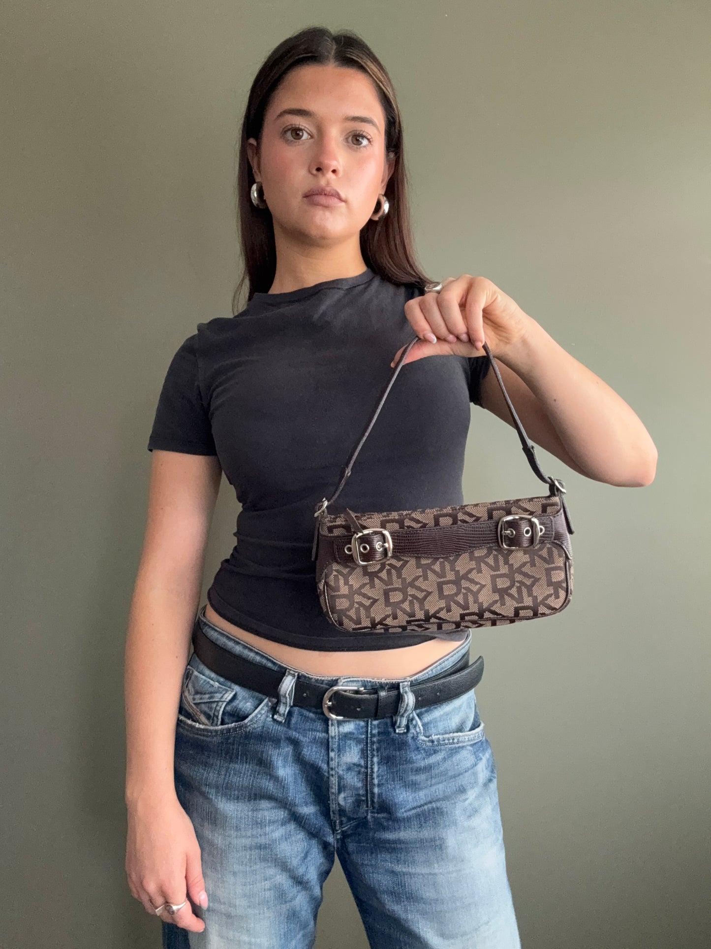 DKNY Monogram Shoulder Bag