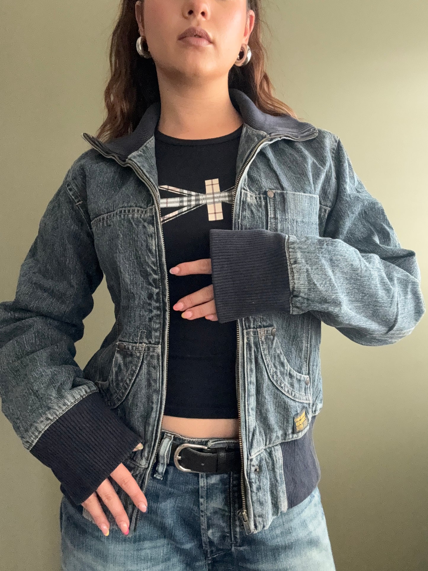 Denim Bomber Jacket (XL)