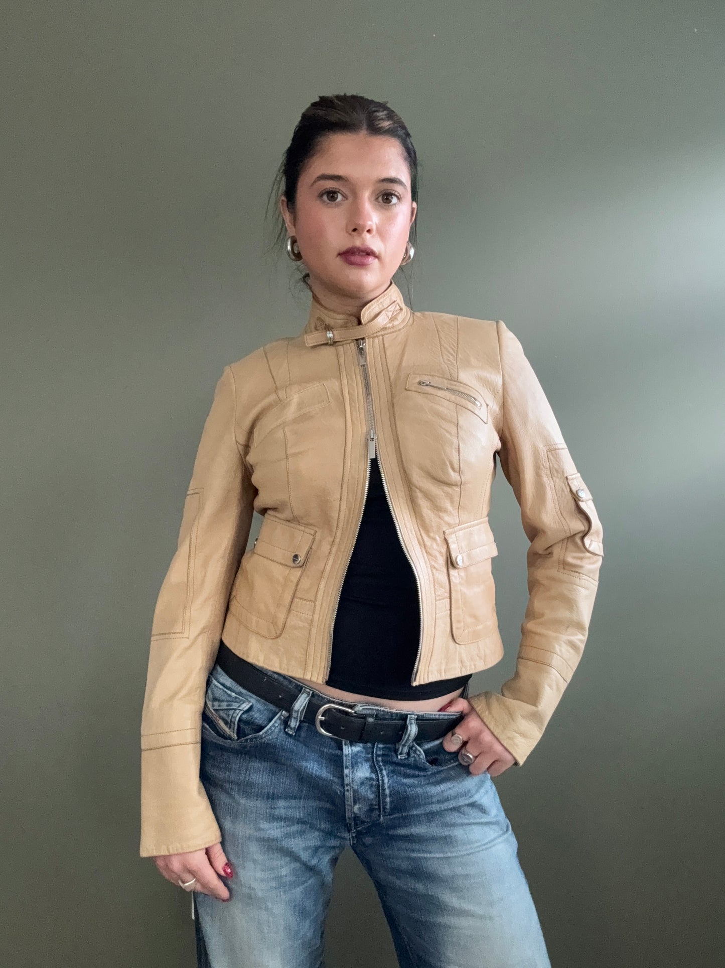 Karen Millen Leather Jacket (UK8)