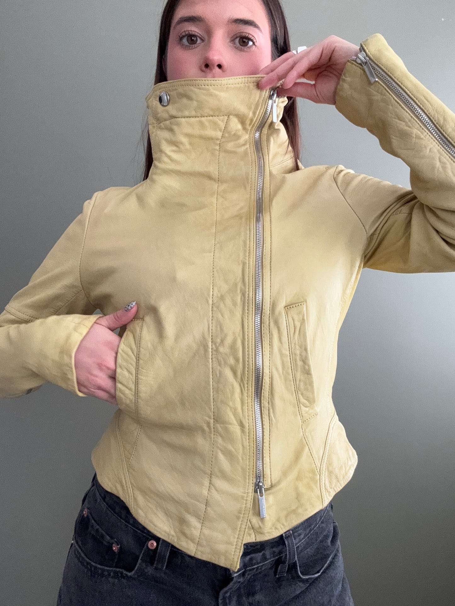 Karen Millen Leather Jacket (UK10)