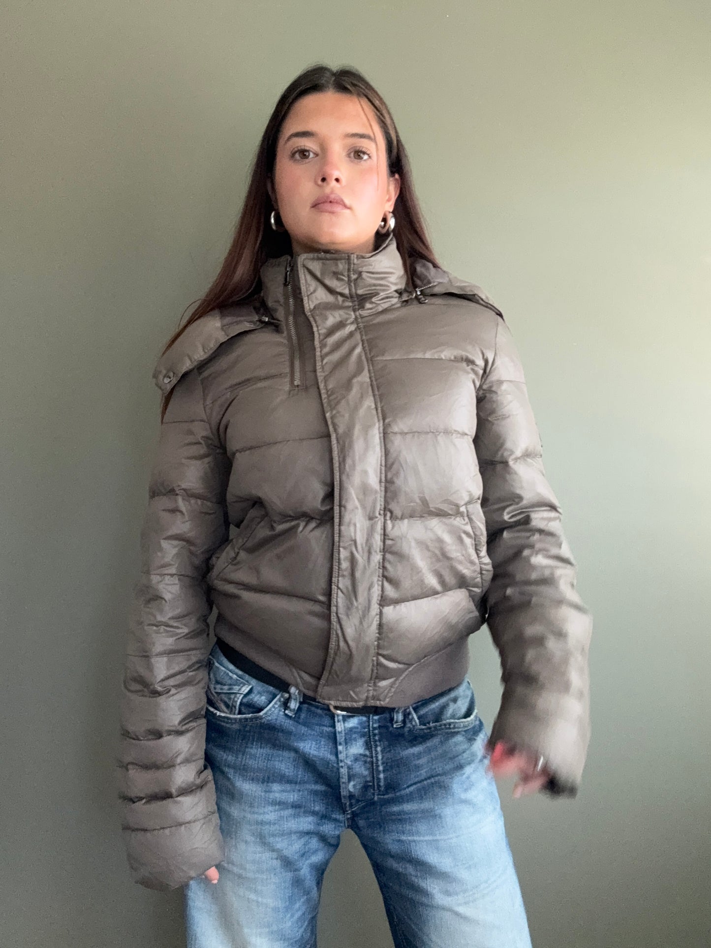 Diesel Khaki Puffer Jacket (M)