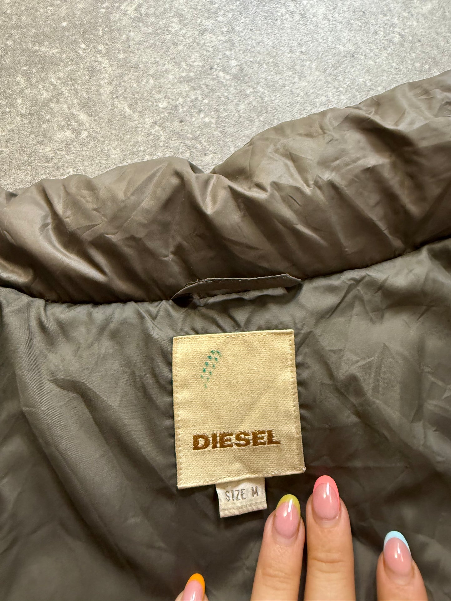 Diesel Khaki Puffer Jacket (M)