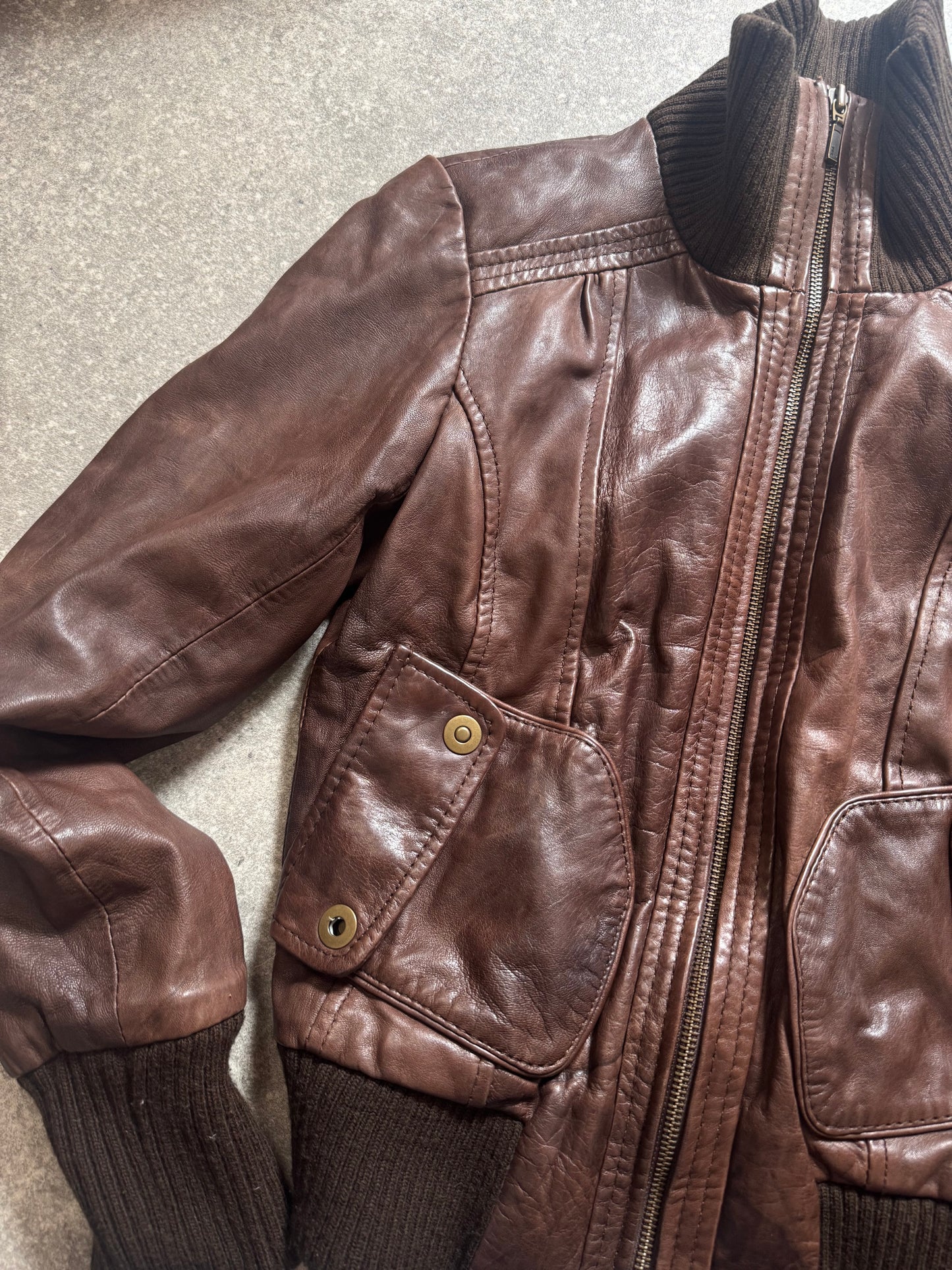 Fitted Leather Jacket (UK10)