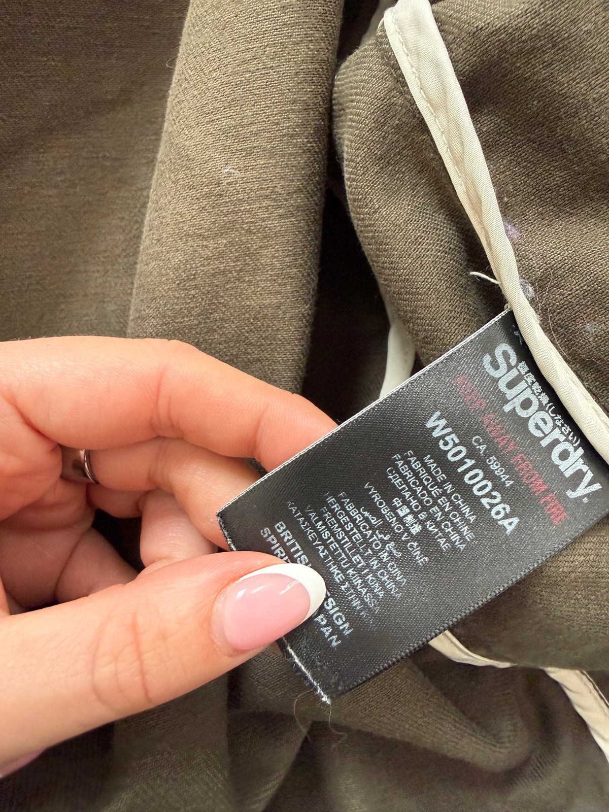 Superdry Khaki Cargo Jacket (UK10)