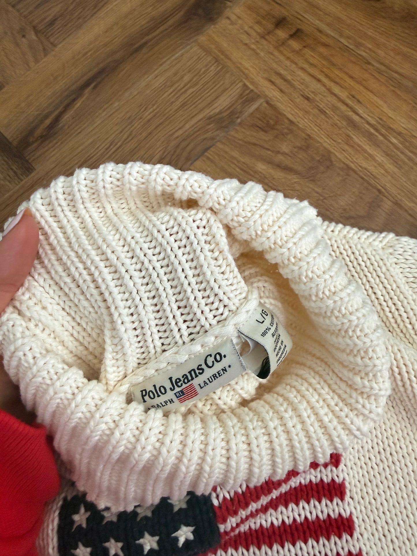 Ralph Lauren Knit Flag Jumper (L)