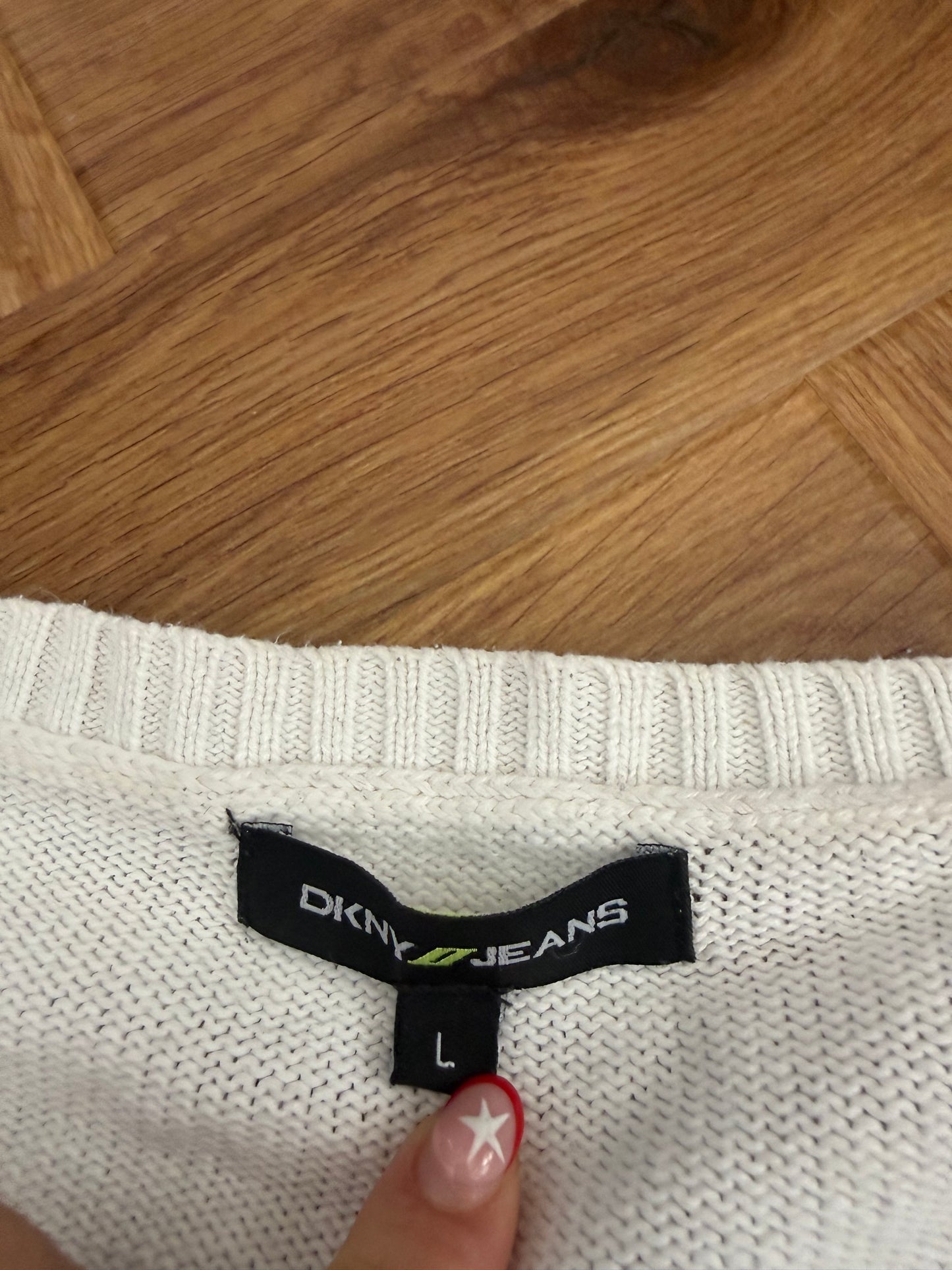 DKNY Asymmetric Knit Jumper (L)