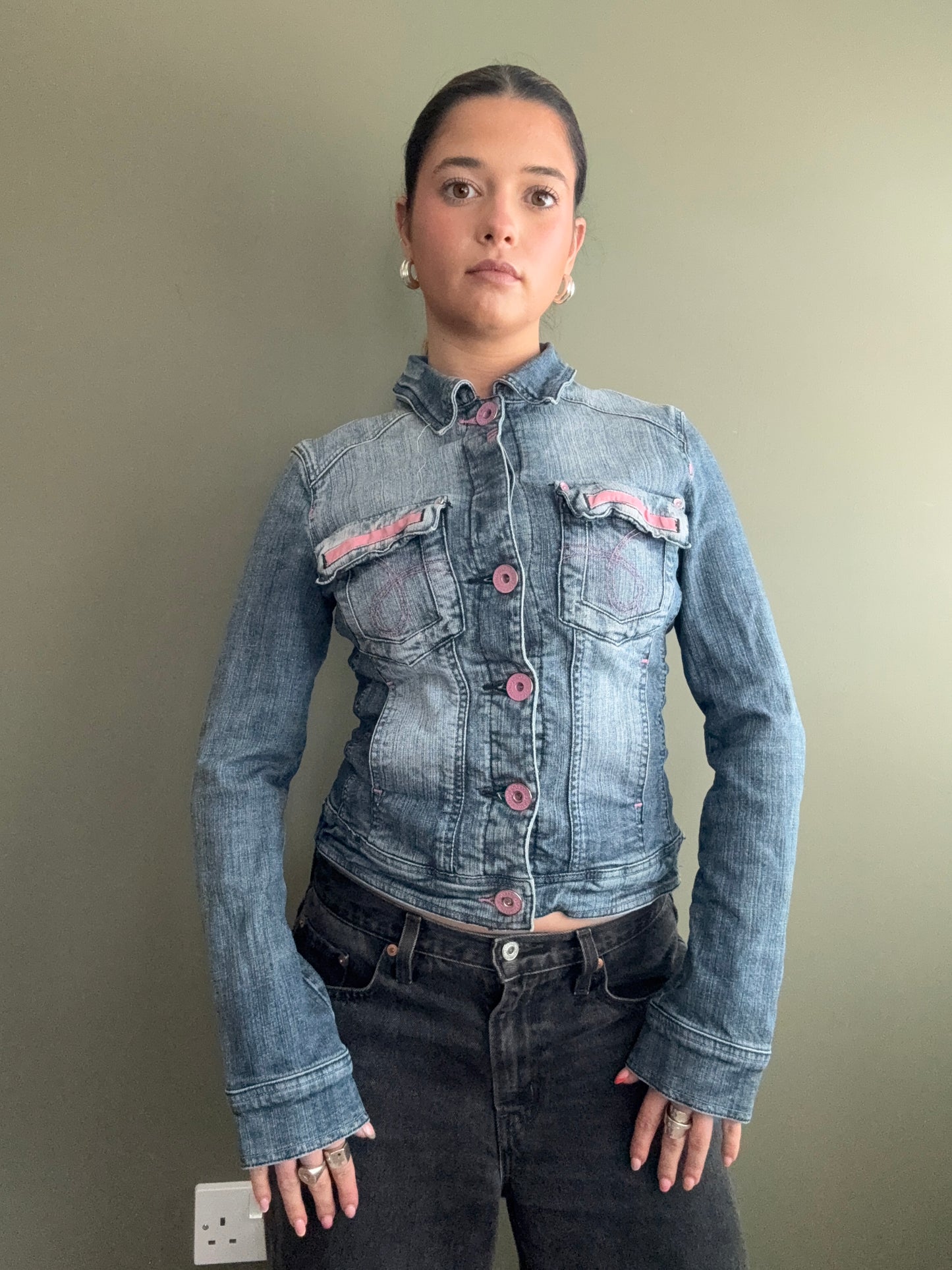 Y2K Denim Jacket (M)