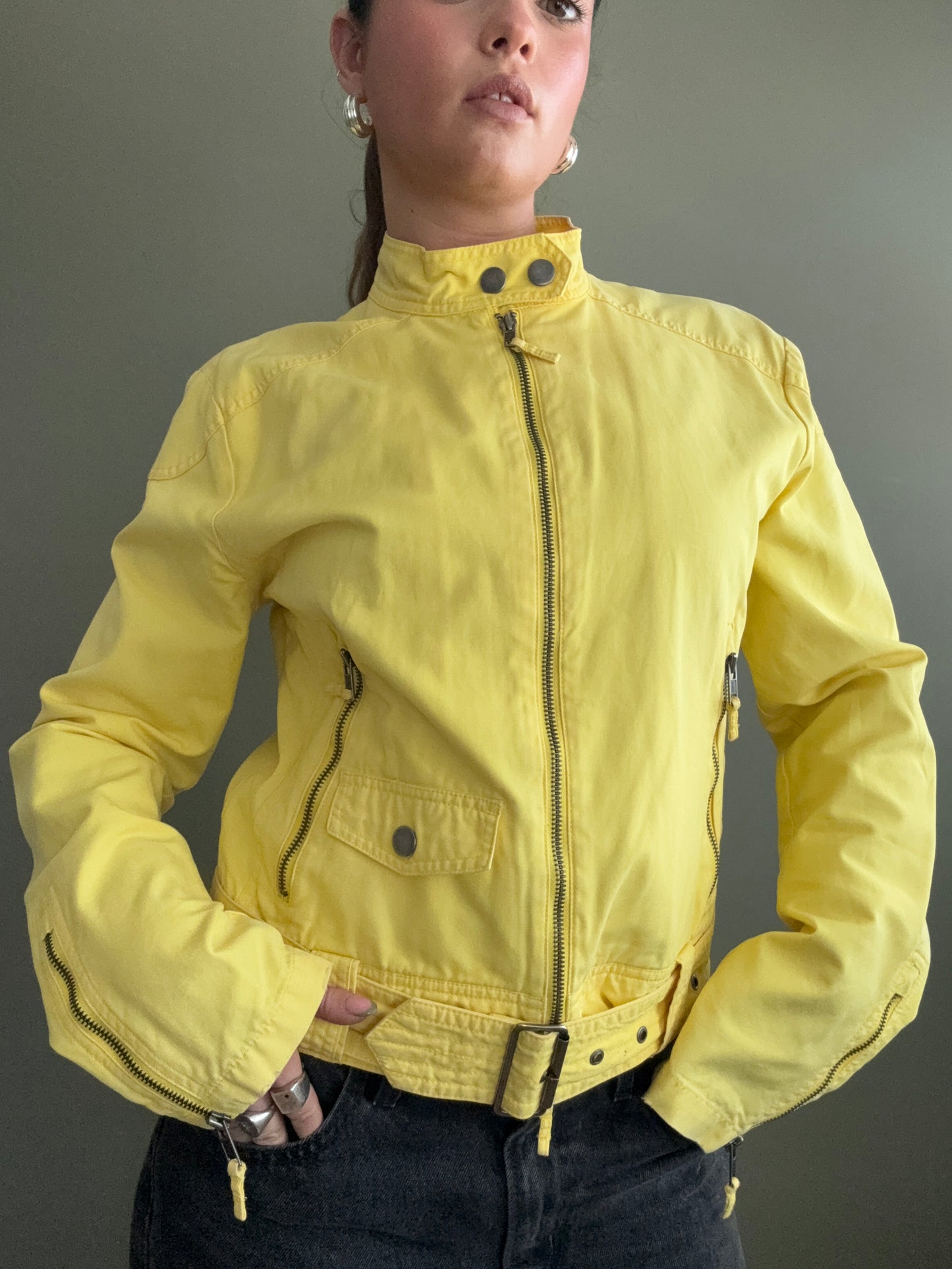 Yellow Biker Jacket (L)