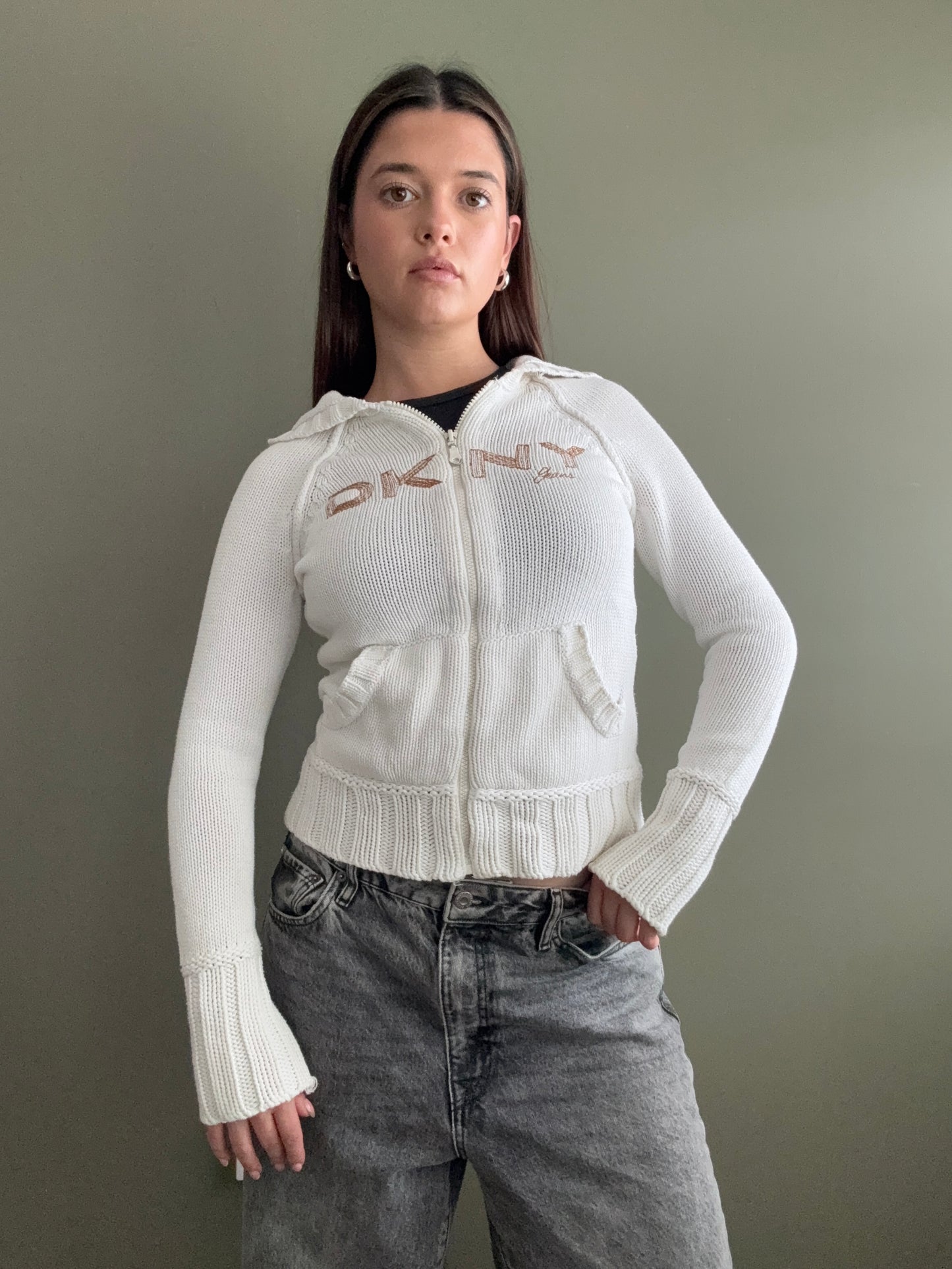 DKNY Knit Zip Jumper (S)