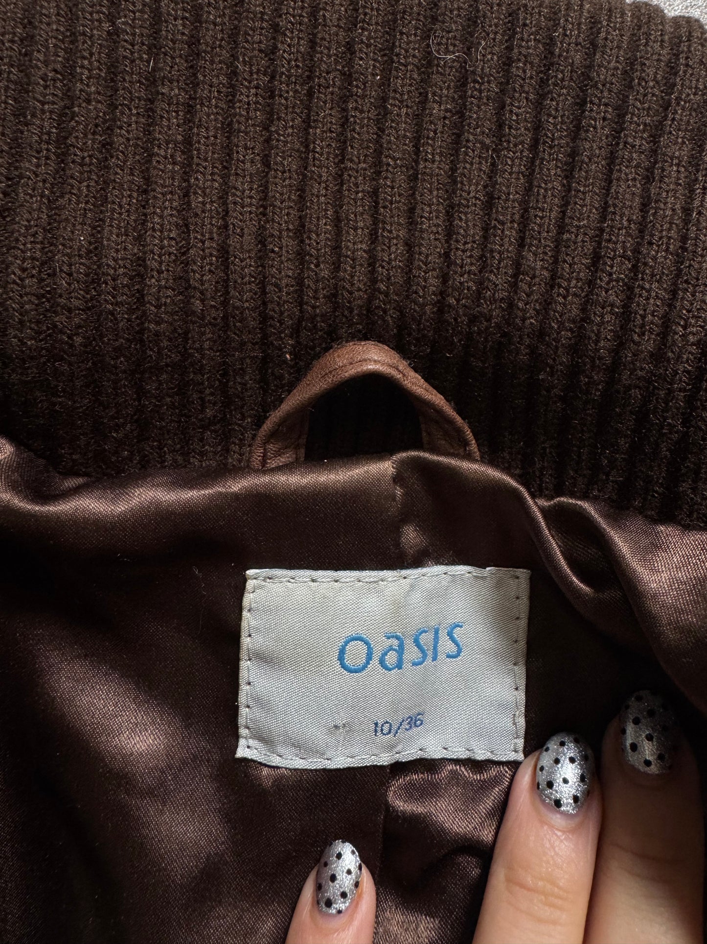 Fitted Leather Jacket (UK10)