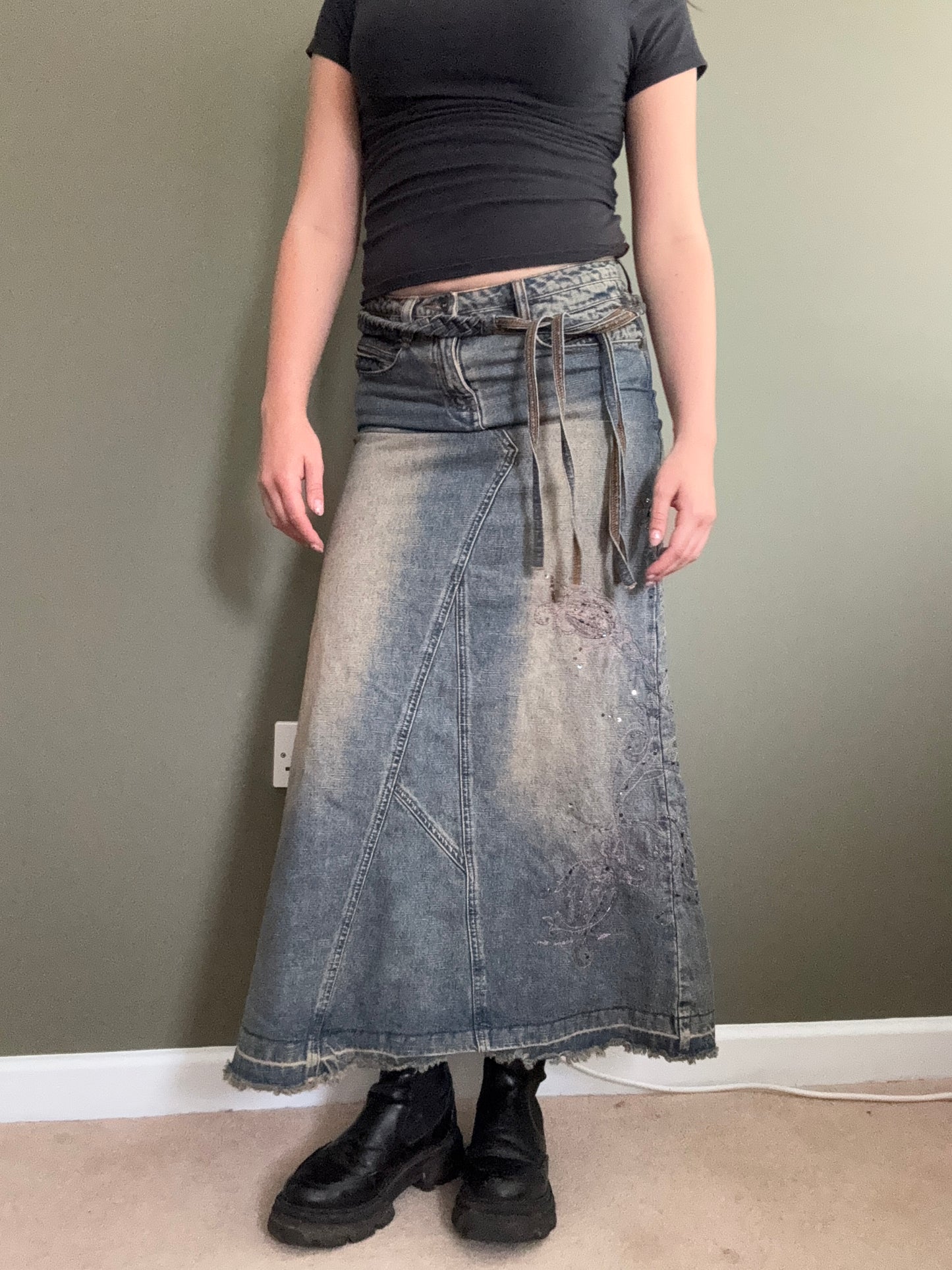 Long Denim Skirt (UK10)