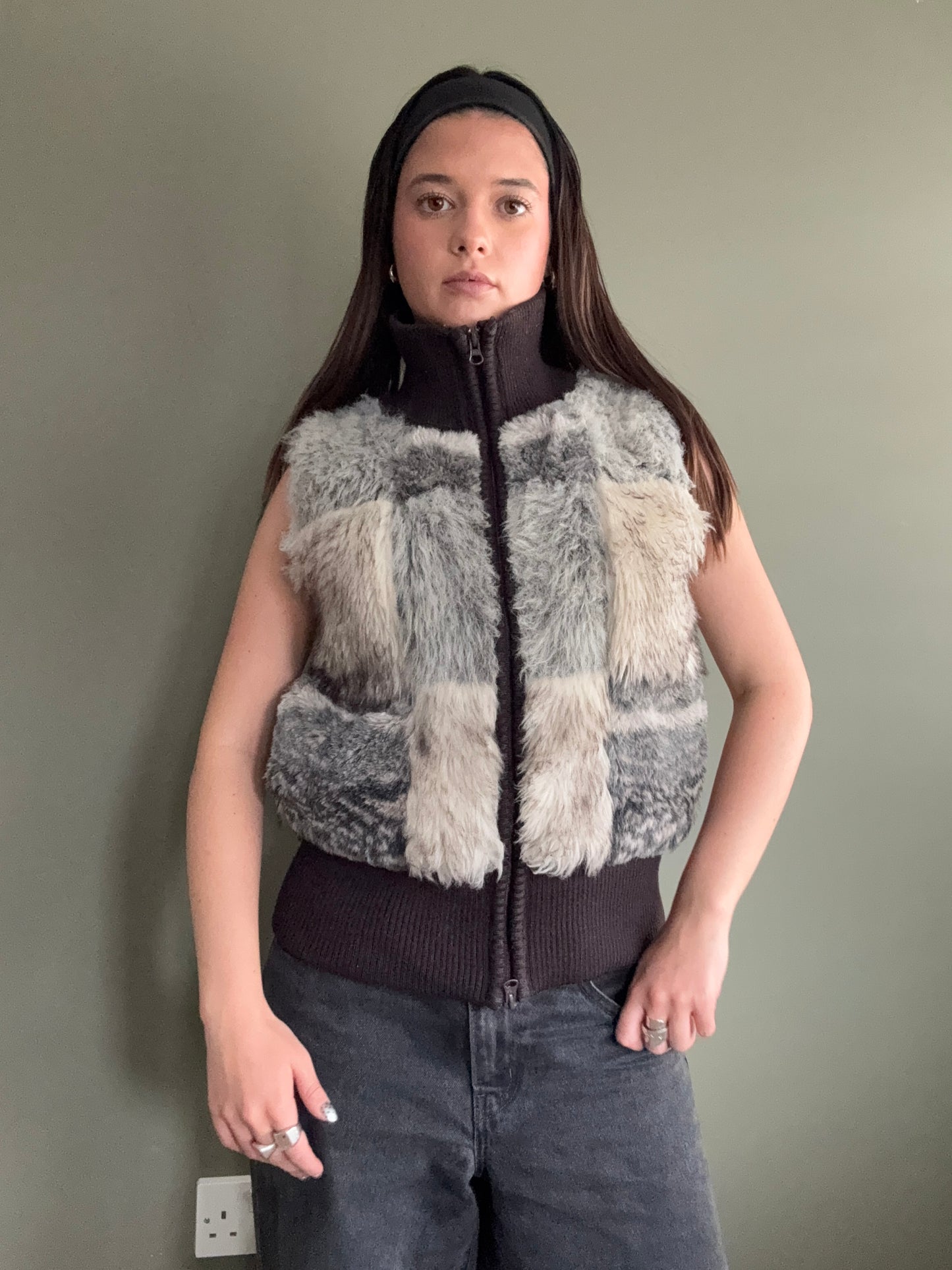 Hooch Faux Fur Gilet (UK12)